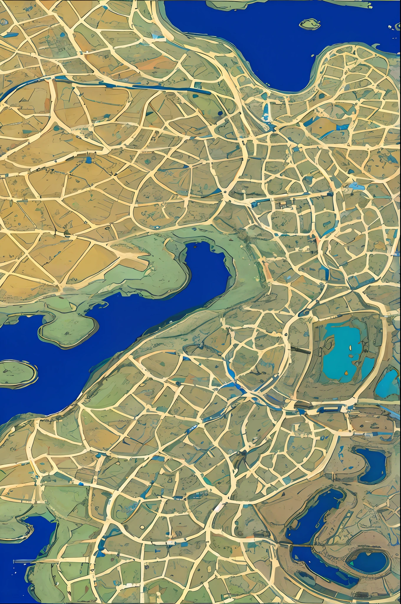 a map showing cities and rivers