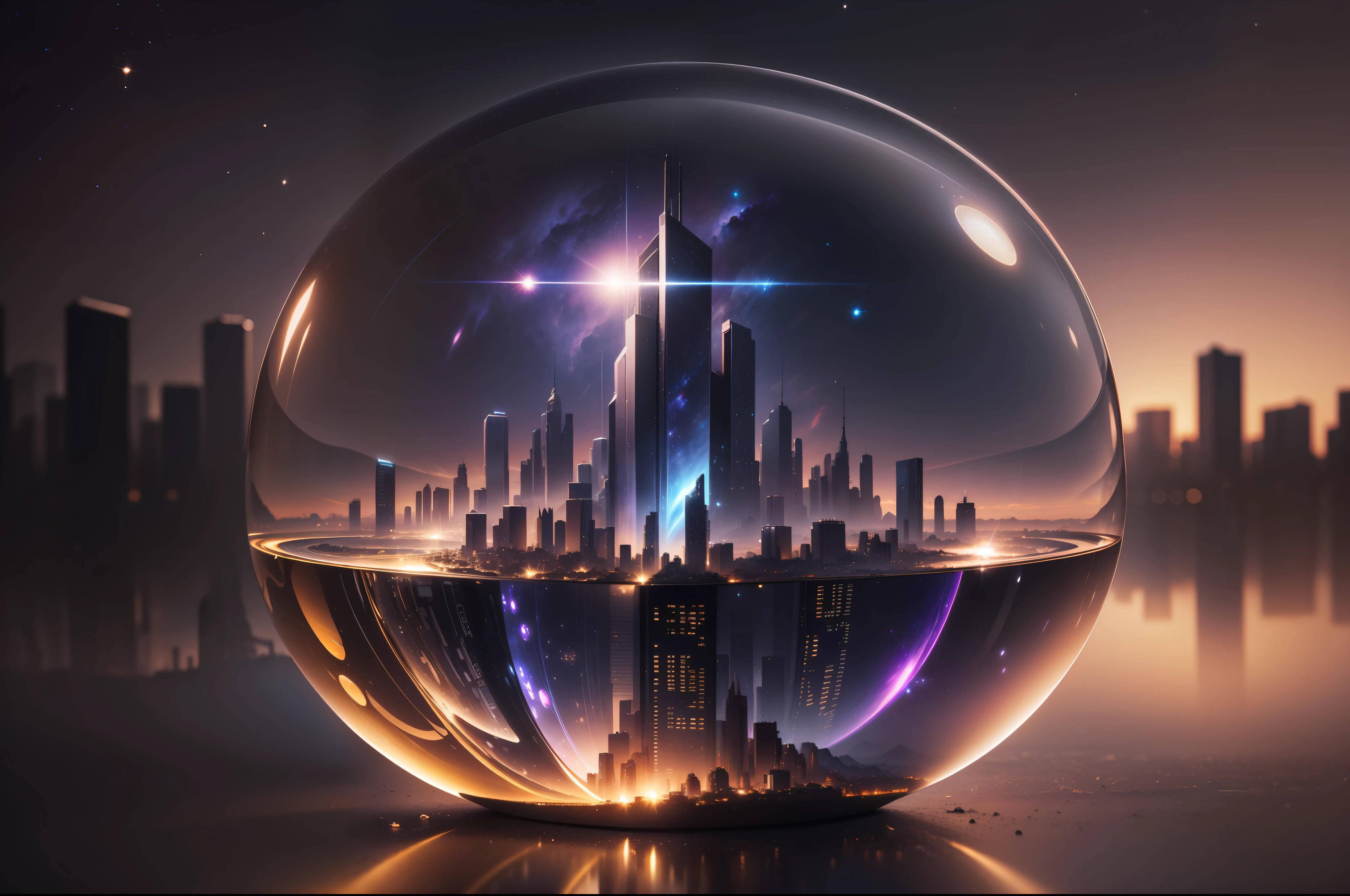 5. Realism style, space, galaxy, ((8K quality)), ((realism)), futuristic city, masterpiece, epic, majestic, best quality, very high resolution, 8k, HDR, digital photography, clear and beautiful, iridescent, transparent, translucent, reflection, refraction, diffraction, caustic, volumetric light, volumetric shadow, (very detailed and delicate: 1.2), (very detailed and beautiful: 1.2), partially backlit, ( Lighting outside the sunset frame and nearby lighting: 1.3), (realistic lighting: 1.2), (dynamic colors from lighting: 1.2), (complex details: 1.3), hyper-detailed, surreal, (sharp focus: 1.2), (SFW: 1.2),