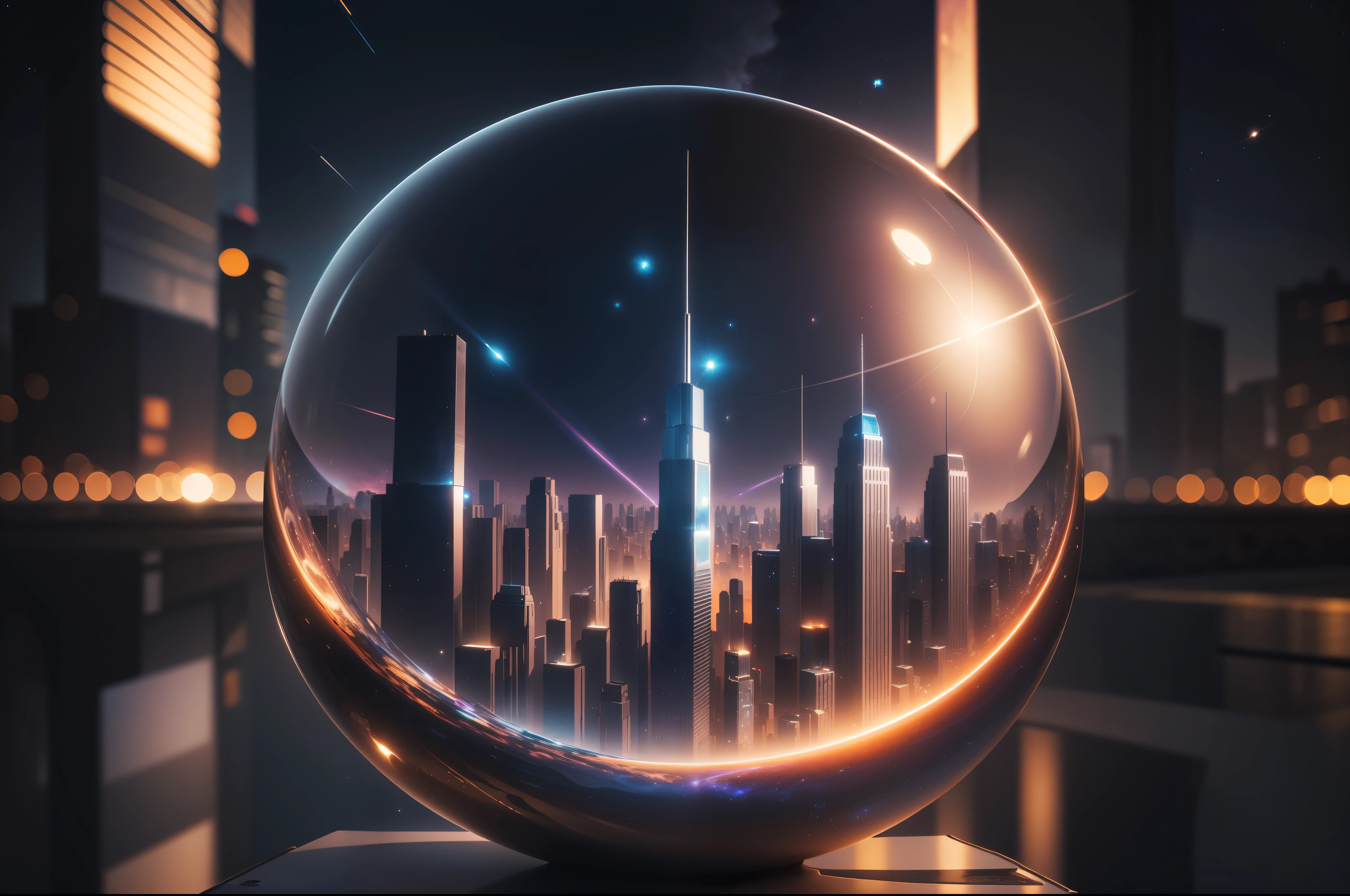 5. Realism style, space, galaxy, ((8K quality)), ((realism)), futuristic city, masterpiece, epic, majestic, best quality, very high resolution, 8k, HDR, digital photography, clear and beautiful, iridescent, transparent, translucent, reflection, refraction, diffraction, caustic, volumetric light, volumetric shadow, (very detailed and delicate: 1.2), (very detailed and beautiful: 1.2), partially backlit, ( Lighting outside the sunset frame and nearby lighting: 1.3), (realistic lighting: 1.2), (dynamic colors from lighting: 1.2), (complex details: 1.3), hyper-detailed, surreal, (sharp focus: 1.2), (SFW: 1.2),
