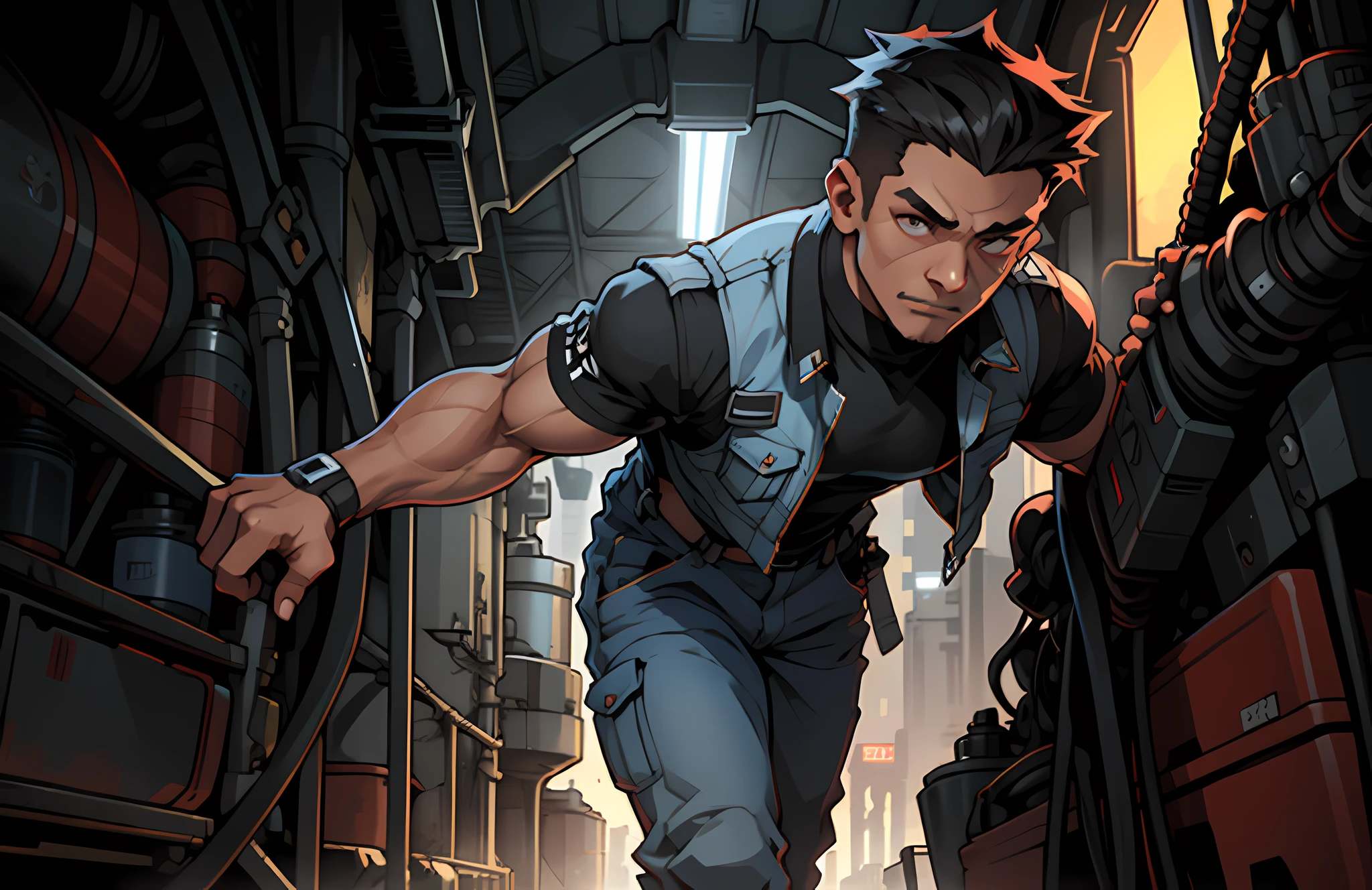 1man Tom Holland) viable hair. Sharp shimmering wolf eye. Skin-treated-beautiful( wrinkle-reduction). skin-very-white-skin-pale, eyes-open-to-the-viewer, iris-alive. (dynamic-viewed-from-down-high behind) elite policerman helmet visor ranger motor, tech, robotic Giant si-fi head. Android, Hero. protector. plasma barrier,tartigrades by the sky.hello kitty vestuario suspenders with . Denim jacket. biker gloves, with gamer-blouse open. ), environment-modern .herculean-face, big-nosed. chin-set. Hunk, athlete. Dry-healthy skin, . Fibers-muscular-pectoral. Breastplates-rounded-affronted-absurdly-massive-strong, legs-fiber-muscle l(dynamic-viewed-from-down-high-behind), height-of-2-meters, small-nipple-glow, veins-muscular, neck-vascular, hands-perfect-with-veins (fingers defined 1) (articulated thumbs) nails-normal. Vein in the bitchs Broad, massive shoulders. Scapulae, back-worked, buttocks-masculine-massive, feet-massive-masculine. Fucker pose (Deep-Gluteal Division 1.2) (take off-the-panties1.2) (floor) (bulge volume 1.3)Fucker pose. (hands in our pockets) (looking-at-the-viewer)) (flex-the-biceps) curvature pose[(Dynamic background, dark ocean .city in space, violent red sunset tokyo-red-galaxies-and-planets-colorful giants)][masterpiece] [Long image view full body]. [ deep floor view perspective look up look up].skin-very-white-skin-pale white body
