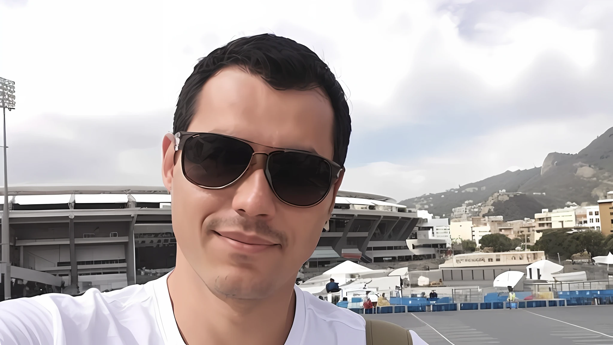 there is a man taking a selfie with a cell phone, avatar image, aykut aydogdu, christian dimitrov, riabovitchev, vacation photo, twitch streamer / gamer ludwig, george patsouras, michal, in sao paulo, profile picture 1024px, aykut aydogdu zener, professional picture, standing in a stadium
