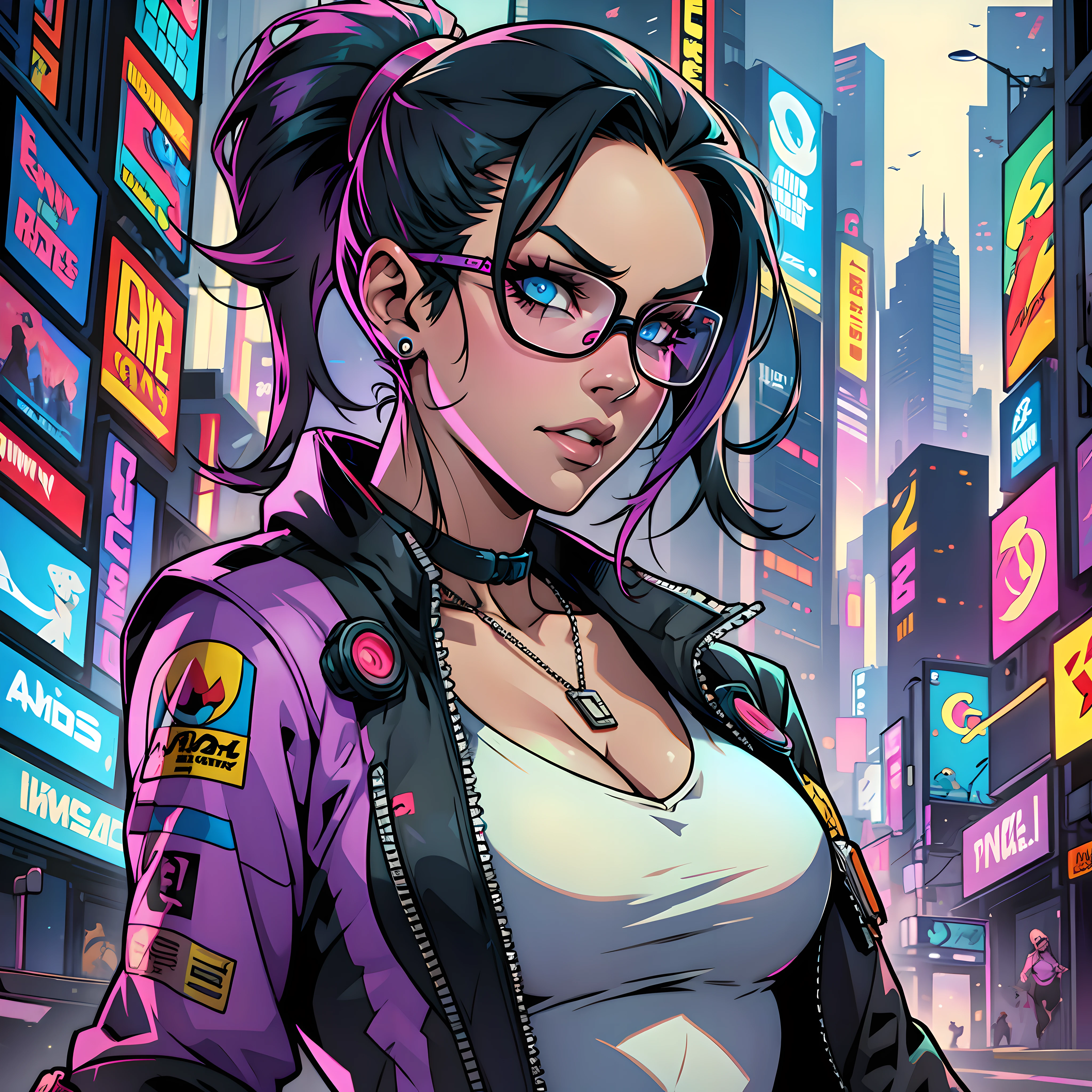 Cyberpunk Woman + gta 5 + The gang of epic Looney Tunes --auto --s2