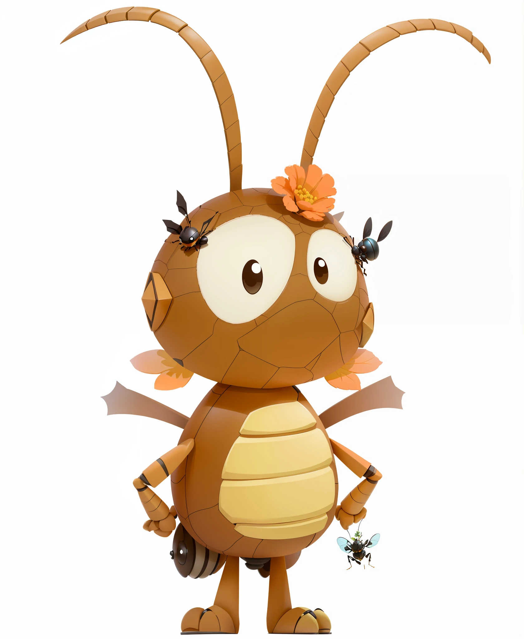 cartoon bug with a flower in its hand, cockroach character, maya bee, antasy character, cockroach lady, toonix character, ant humanoid, as a claymation character, claymation character, animation character, insect trainer girl, ant, bug, derpibooru, that looks like a insect, chibi, cartoon creature, with a wedding dress