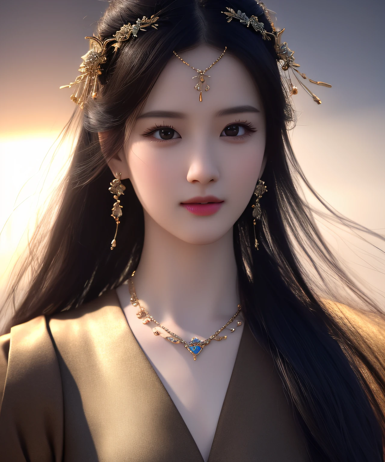 best quality, masterpiece, highres, 1girl,china dress,hair ornament,necklace, jewelry,Beautiful face,upon_body, tyndall effect,photorealistic, dark studio, rim lighting, two tone lighting,(high detailed skin:1.2), 8k uhd, dslr, soft lighting, high quality, volumetric lighting, candid, Photograph, high resolution, 4k, 8k, Bokeh,