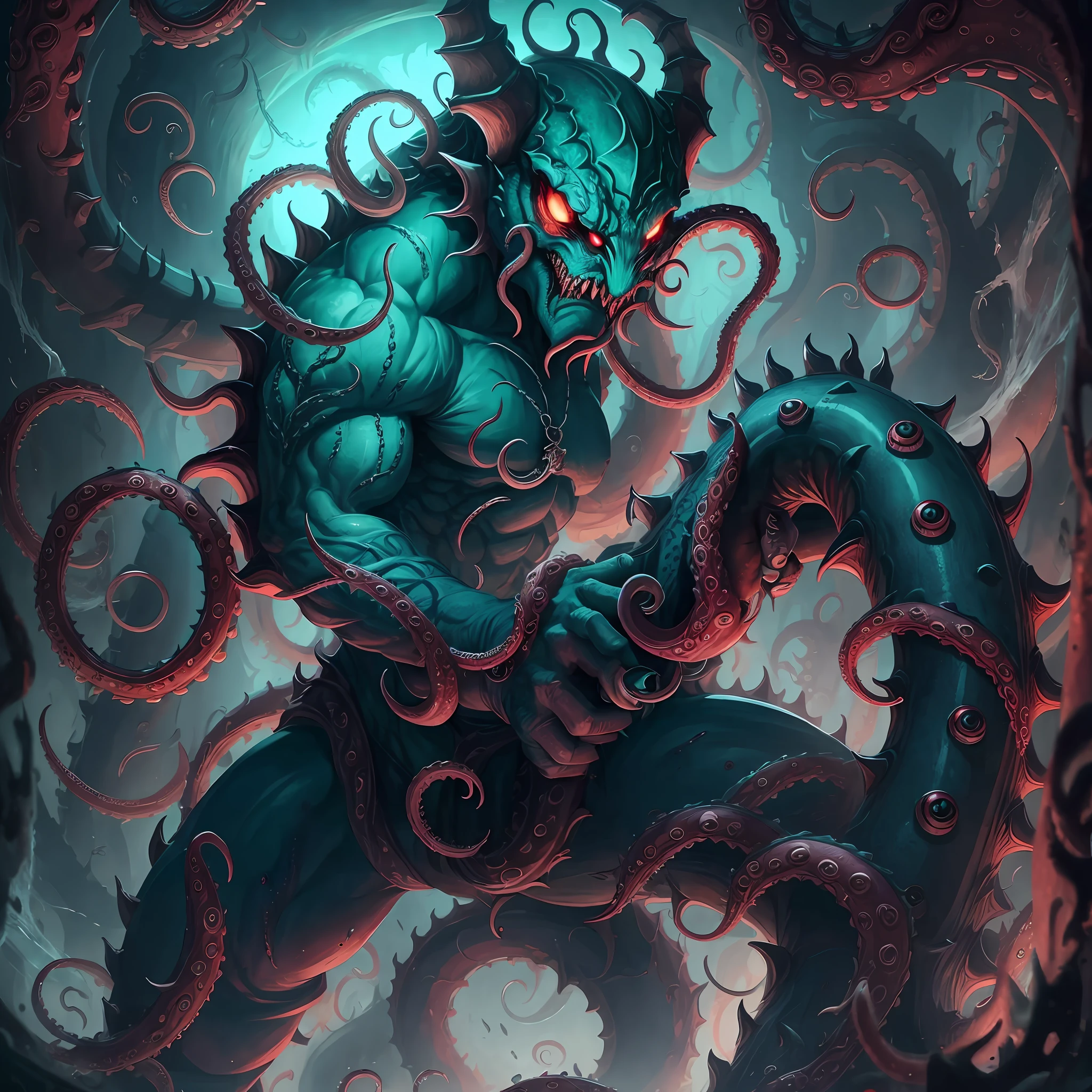 Lovcref, terror, monster, tentacles. Claws --auto --s2