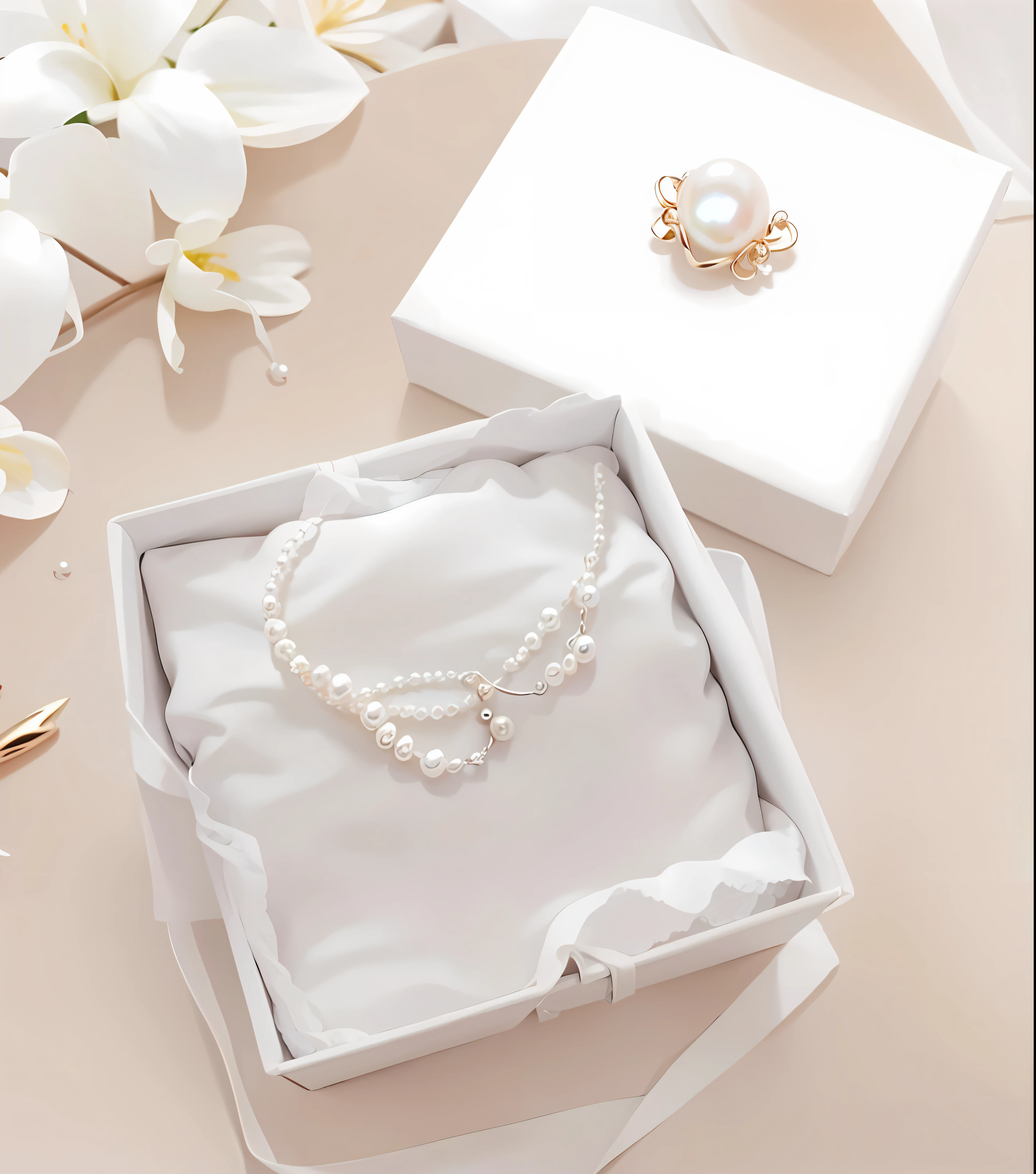 Pearl bracelet with box