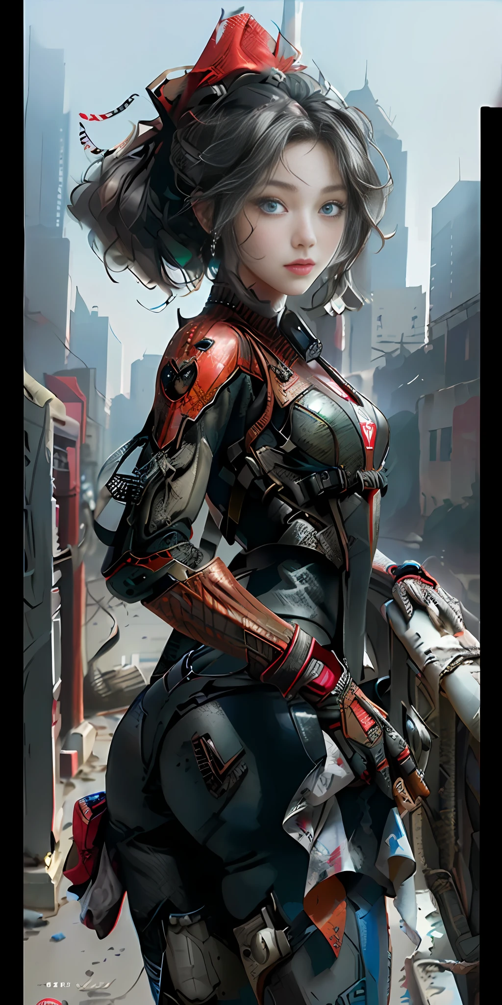 (1girl:1.3), solo, (((extremely detailed face))),(((extremely detailed eyes and face))),beautiful detailed eyes,body-parts__, official art, unified 8k wallpaper, super detailed, beautiful and aesthetic, beautiful, masterpiece, best quality, raw, masterpiece, super fine photo, best quality, super high resolution, photorealistic realism, sunlight, full body portrait, amazing beauty,, dynamic pose, delicate face, vibrant eyes, (from the front), she is wearing a Spider-man suit, red and black color scheme, spider, very detailed abandoned warehouse background, Detailed face, detailed complex busy background, messy, gorgeous, milky white, highly detailed skin, realistic skin details, visible pores, sharp focus, volumetric fog, 8k uhd, DSLR, high quality, film grain, fair skin, photo realism, lomography, huge metropolis in future dystopia, seen from below, translucent