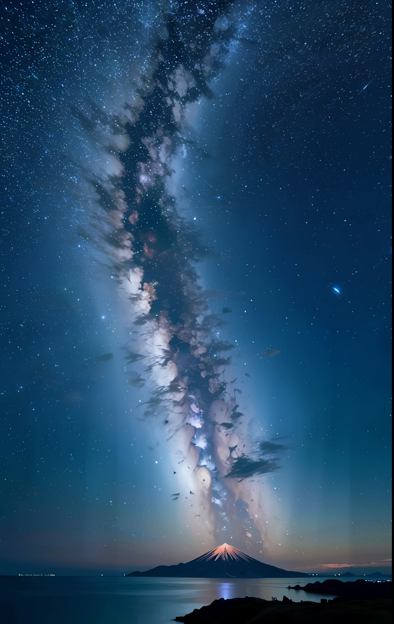 Halley's Comet in the Japan night sky