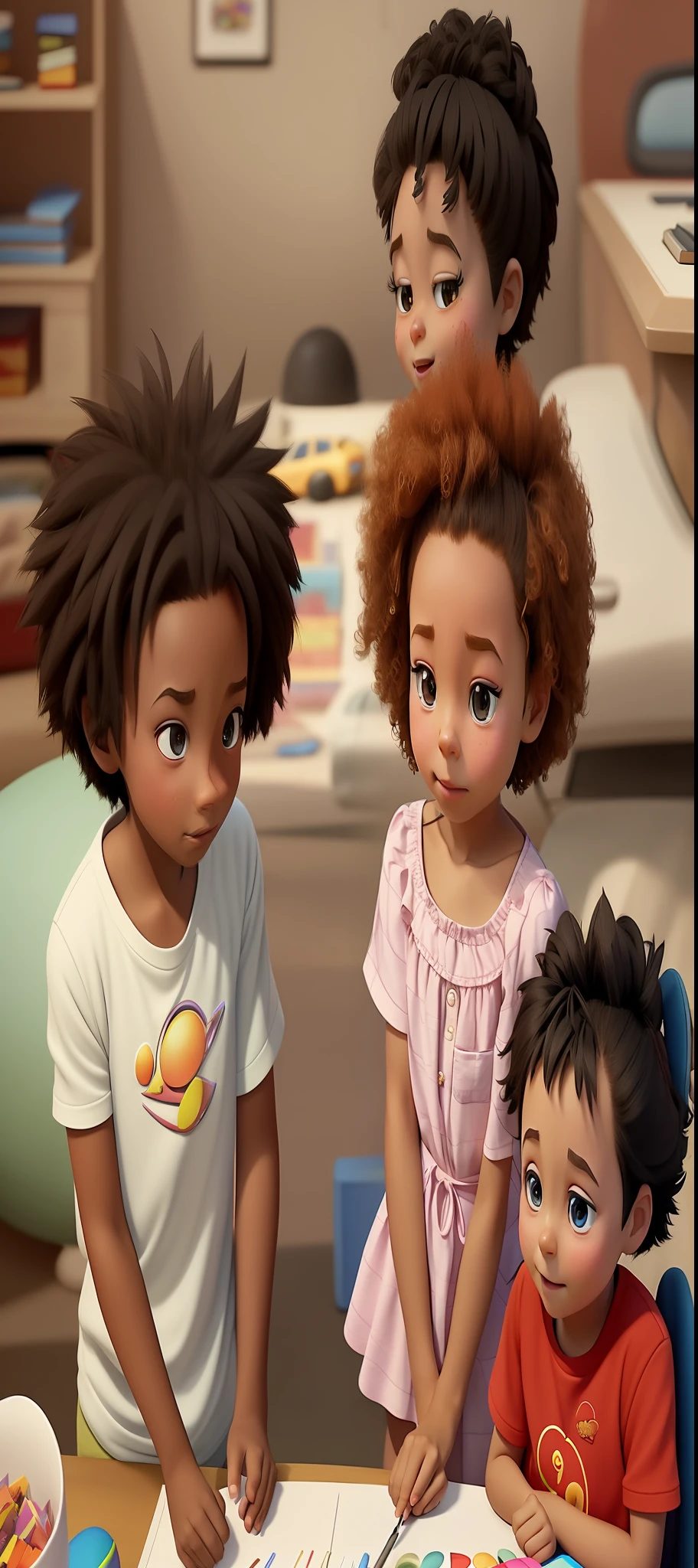 two are in the car, official illustration, children's art in artstation, animated photography, disney pixar movie still, "realistic photo", "animated film, photorealistic", photorealistic", highly realistic", animated film still, animated film still, hyper realistic, "hyper realistic", from Pixar, renderman pixar renderman, detailed portrait --auto --s2