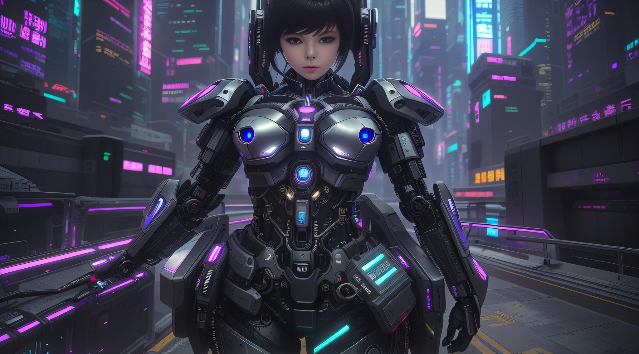 futuristic woman in futuristic city with futuristic lights, cyberpunk anime girl mech, digital cyberpunk anime art, girl in mecha cyber armor, female cyberpunk anime girl, advanced digital cyberpunk art, cute cyborg girl, digital cyberpunk - anime art, cyborg girl, cyberpunk anime girl, perfect anime cyborg woman, beutiful girl cyborg, cyborg - girl, anime cyberpunk art, cyberpunk beautiful girl --auto --s2