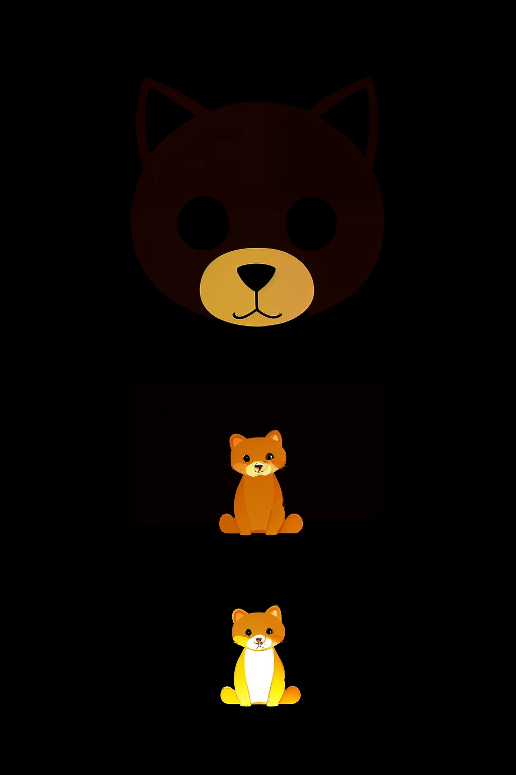 Kitten, puppy, bear cartoon