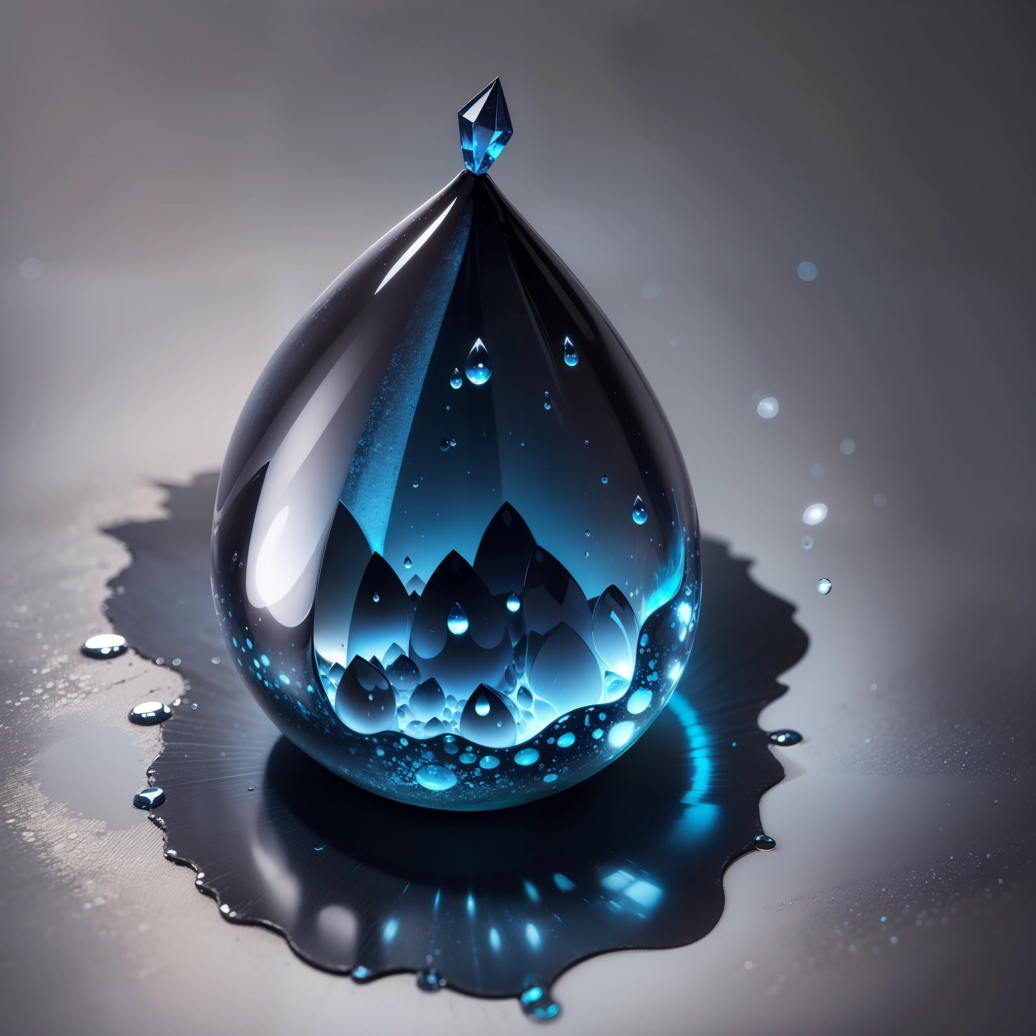 The dark blue drop-shaped spar can be a combination of multiple teardrops, or a large droplet inlay, with a faint glow, and the shape is special --auto --s2