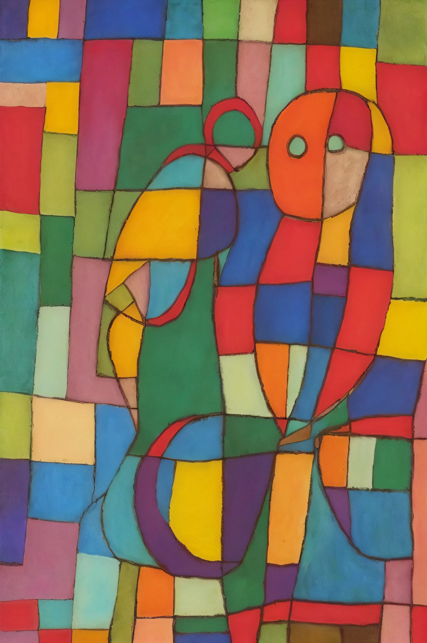 Paul Klee painting,a man,a woman,love