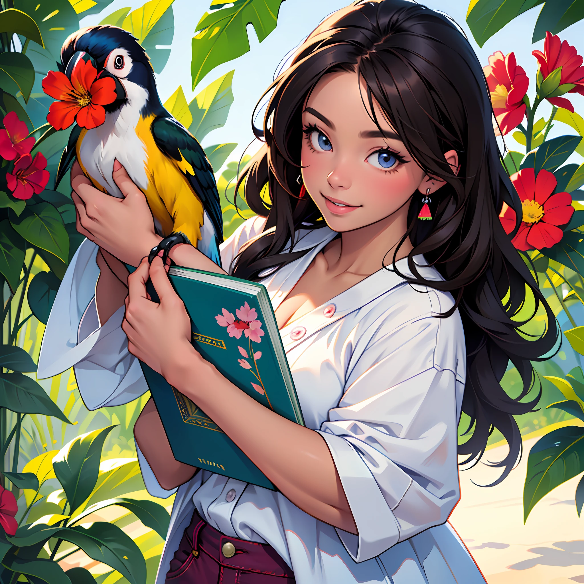 Cute puppy. Beautiful puppy. Adorable puppy. Cute cat. Cute toucan. gorgeous toucan.hummingbirds Gorgeous flower. Realistic Hummingbird beautiful. Portrait of a woman in a white dress, holding a book with delicate hands, expressing beauty and strength. Detailed portrait of an indigenous woman in cartoon style, with beautiful eyes, quick brushstrokes and vibrant colors. Cute puppy. Beautiful puppy. Masterpiece of a cute puppy, with red and white fur. Italian girl posing, detailed face, dark hair, athletic body, wearing red flannel and jeans. Soft hair, happy smile, cute Italian.