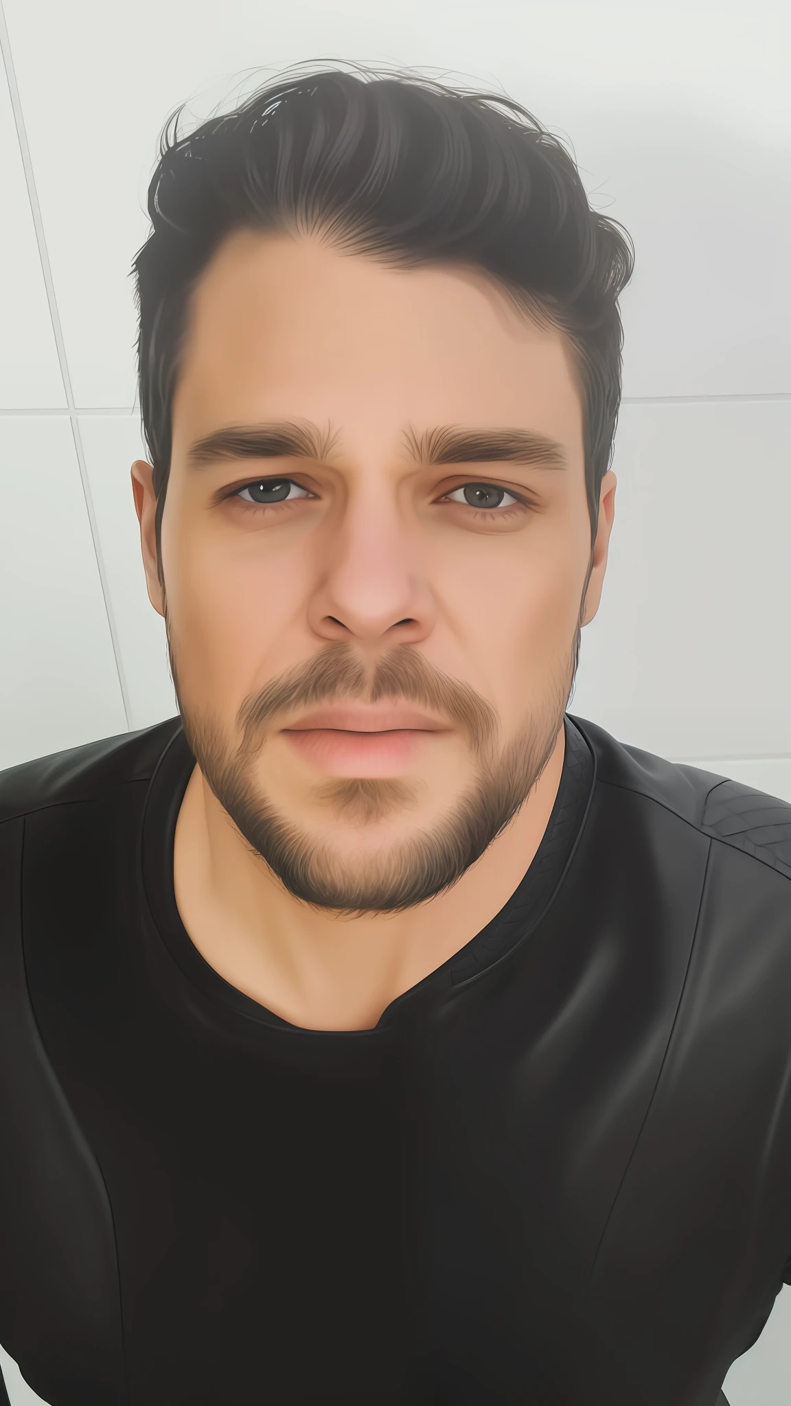 this man of the photo sitting on throne from game of thrones, wearing black leather jacket and black jeans, looking at the camera