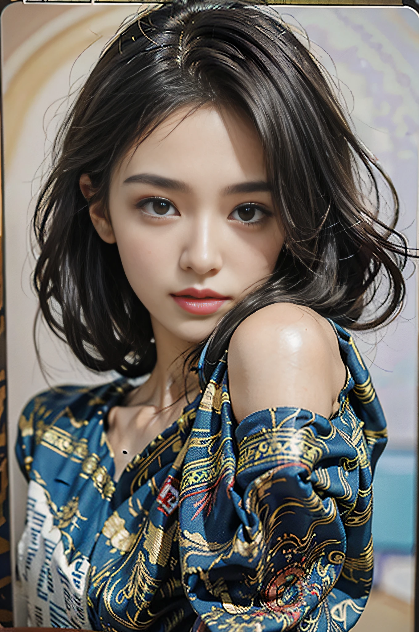 ultra hd, retina, masterpiece, anatomically correct, textured skin, super detail, high detail, high quality, high quality, award-winning, (realistic: 1.7), (best quality), (ultra-high resolution), (realistic: 1.6), realistic, (surreal: 1.2), (realistic face: 1.2), (8k), (4k), (masterpiece), (realistic skin texture), a girl, daytime, Skirt, white long-sleeved shirt， high heels, multicolored hair
