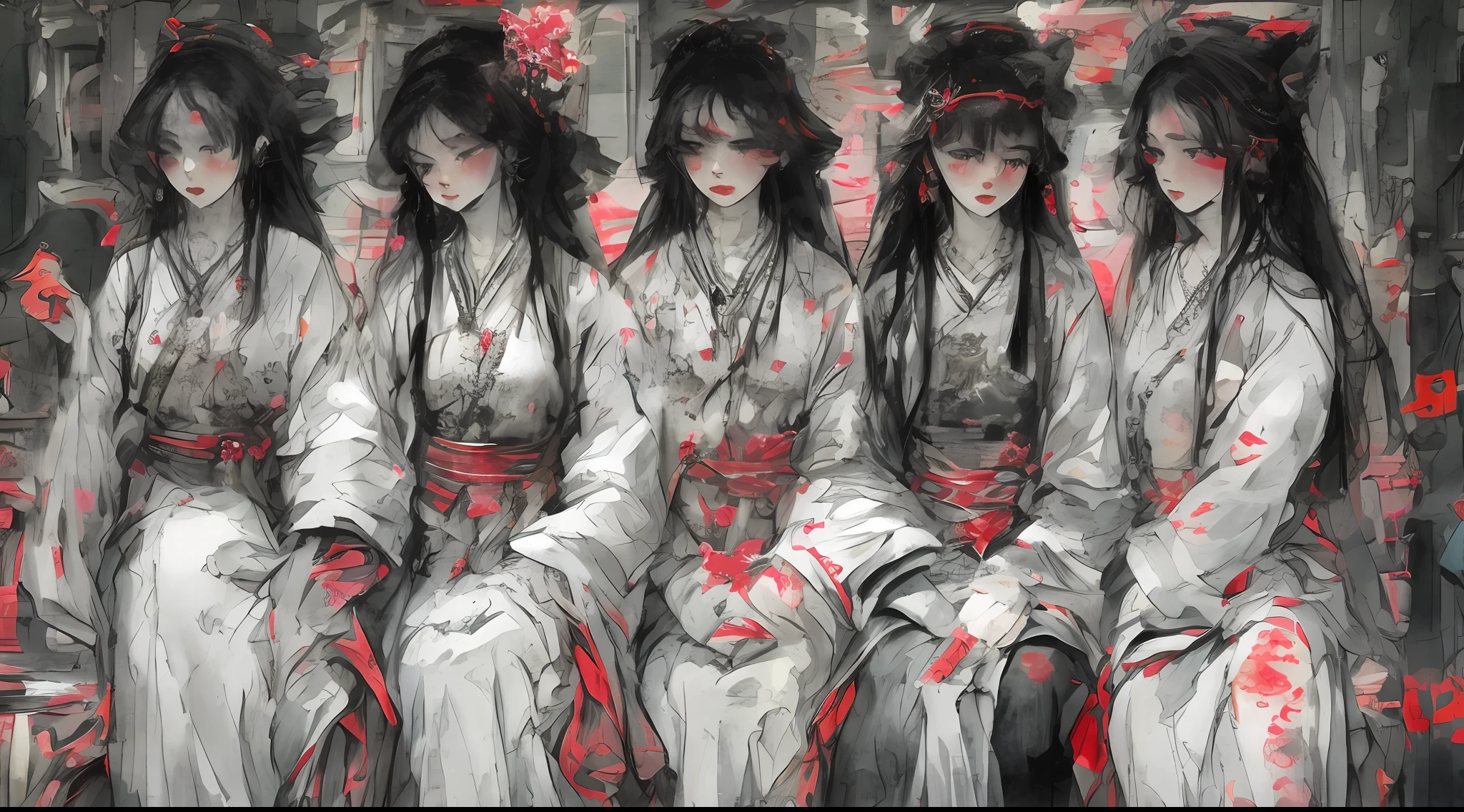 Ancient Chinese women, with few clothes, buttocks --auto --s2