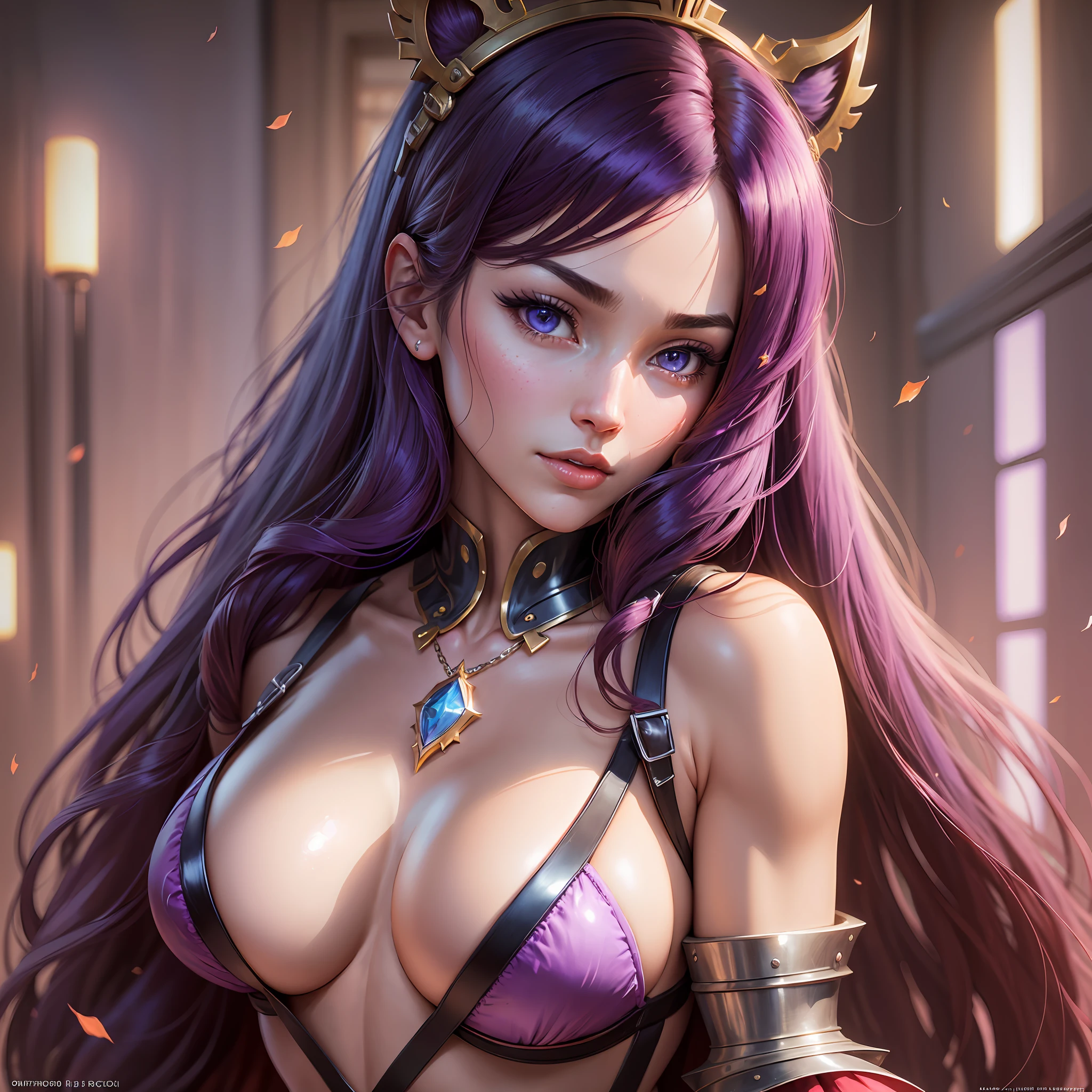 a closeup of a woman in a red dress with long hair, beautiful seductive anime woman, a beautiful fantasy empress, inspired by Du Qiong, seductive Tifa Lockhart portrait, ((a beautiful costume empress)), seductive anime girl, beautiful anime woman, glamorous tifa lockheart, beautiful avatar photos, mai shiranui, lady in pink armor, tifa, (lingerie:1.2), photorealistic, upon_body, tyndall effect, photorealistic, dark studio, rim lighting, two-tone lighting, (high detailed skin: 1.2), 8k uhd, dslr, soft lighting, high quality, volumetric lighting, candid, photography, high resolution, 4k, 8k, Bokeh, chest out, (nude: 1.4), (purple eye color), (transparent armor: 1.5), large chest, --auto --s2