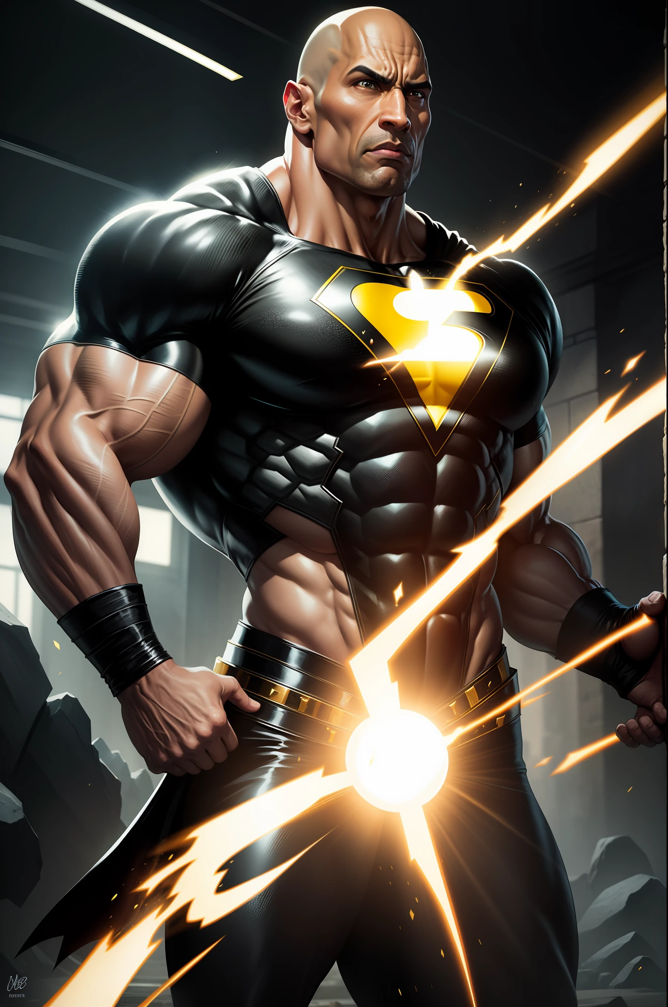 Black Adam The Rock, 8k, mucular, Dwayne Johnson, super hero dc comic Black Adam, dark, can you feel what The Rock is cooking? Shazam vs Henry Calvill Superman