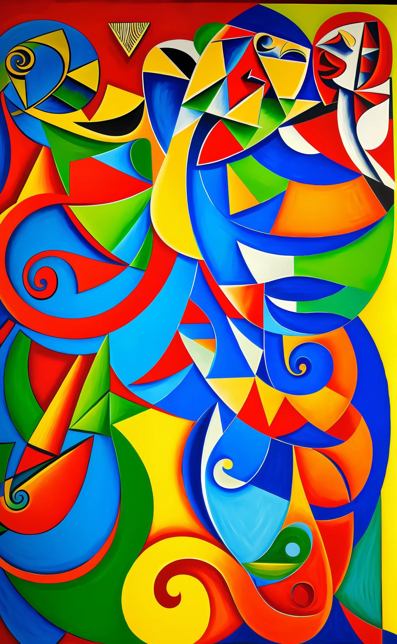 ((acrylic painting)),music,harmony,((Picasso style)),((layers)),((textures))