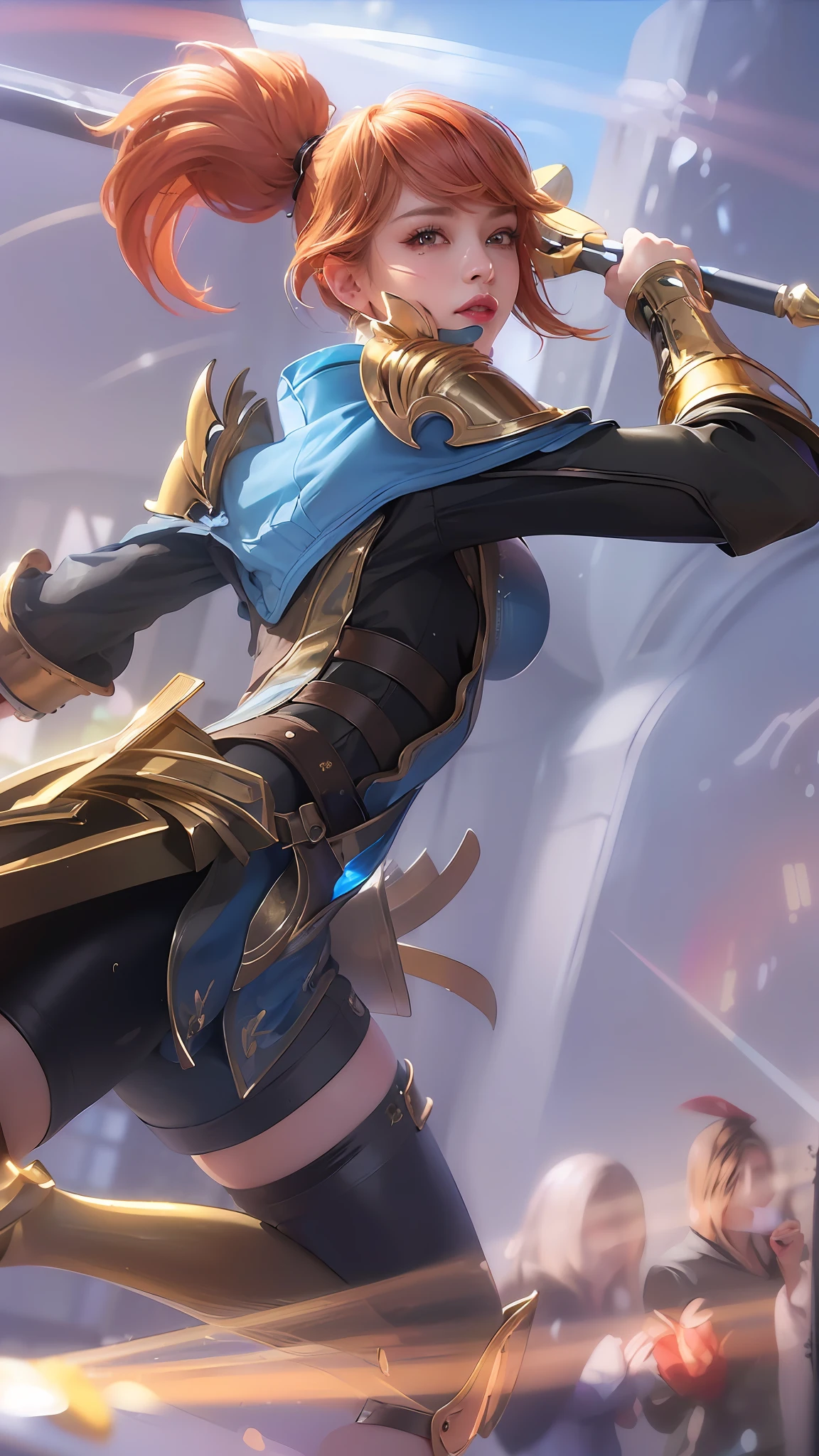 (8k, RAW photo, photorealistic:1.25) ,( lipgloss, eyelashes, gloss-face, glossy skin, best quality, ultra highres, depth of field, chromatic aberration, caustics, Broad lighting, natural shading,Kpop idol) looking at viewer with a serene and goddess-like happiness, big breast (big boobs), closed mouth