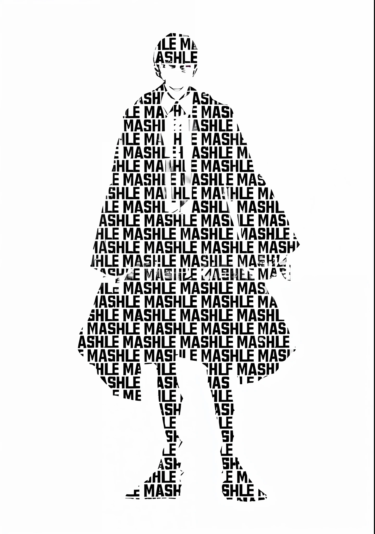 a black and white image of a man on a cover with words written on it "mashle"