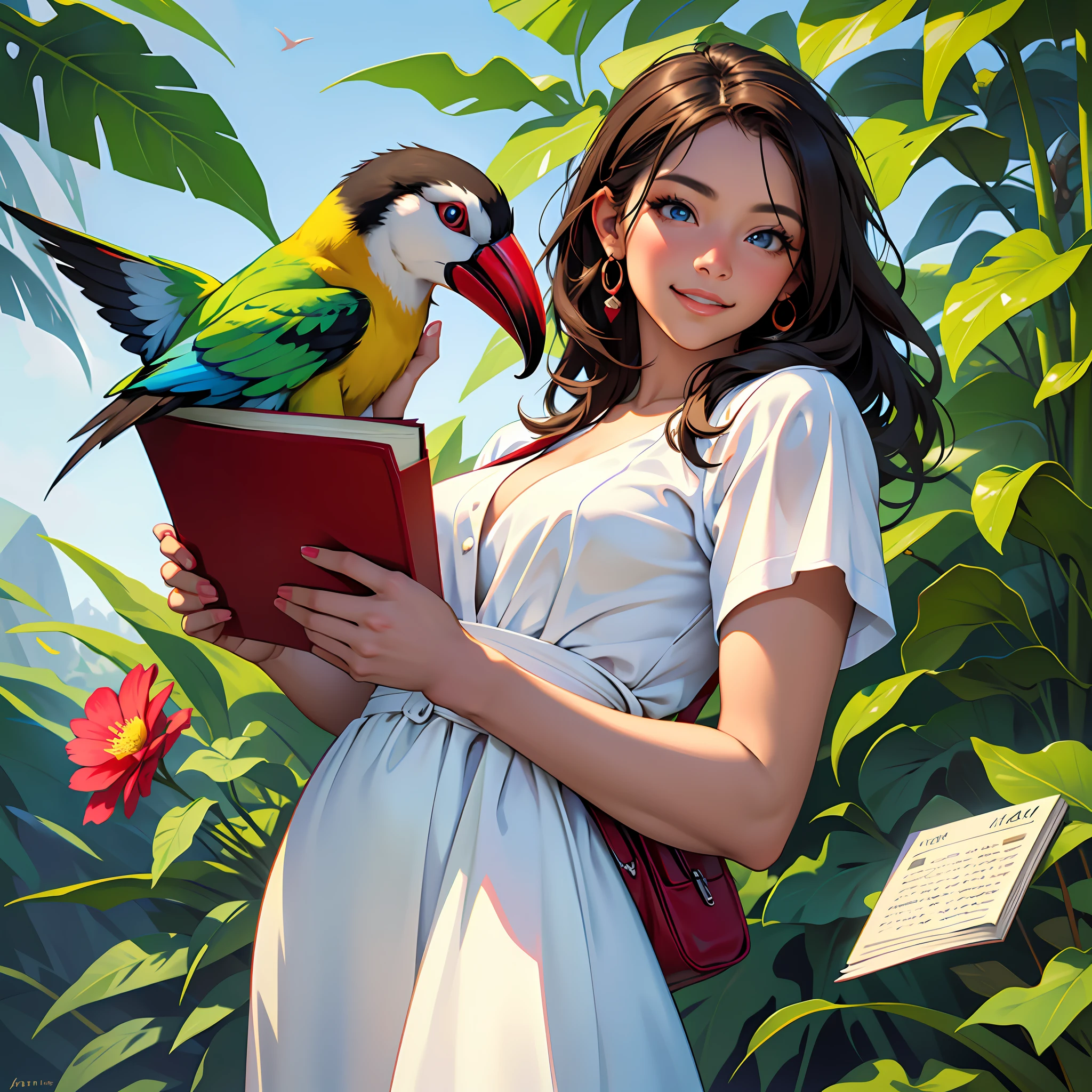 Cute puppy. Beautiful puppy. Adorable puppy. Cute cat. Cute toucan. gorgeous toucan.hummingbirds Gorgeous flower. Realistic Hummingbird beautiful. Portrait of a woman in a white dress, holding a book with delicate hands, expressing beauty and strength. Detailed portrait of an indigenous woman in cartoon style, with beautiful eyes, quick brushstrokes and vibrant colors. Cute puppy. Beautiful puppy. Masterpiece of a cute puppy, with red and white fur. Italian girl posing, detailed face, dark hair, athletic body, wearing red flannel and jeans. Soft hair, happy smile, cute Italian.