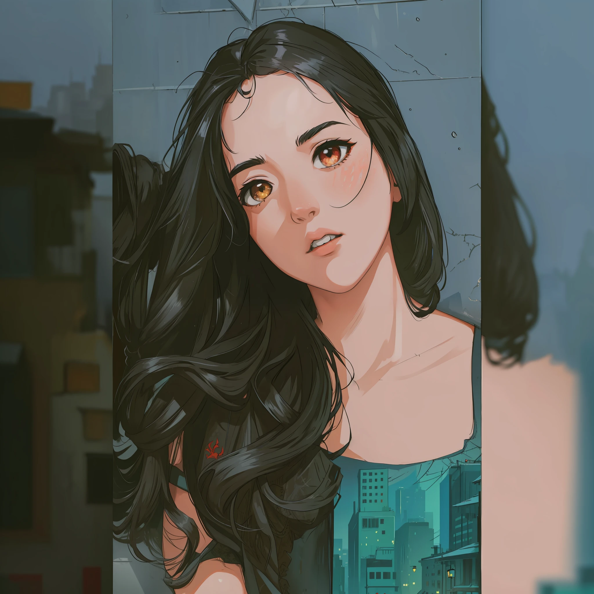 (masterpiece, best quality), intricate details, 8k, artstation, wallpaper, official art, splash art, sharp focus,
1girl, Nakiri Ayame, long hair, twin tails,
spider suit, spider web printing, spider web,
skyscrapers, city, buildings, cars, street,
