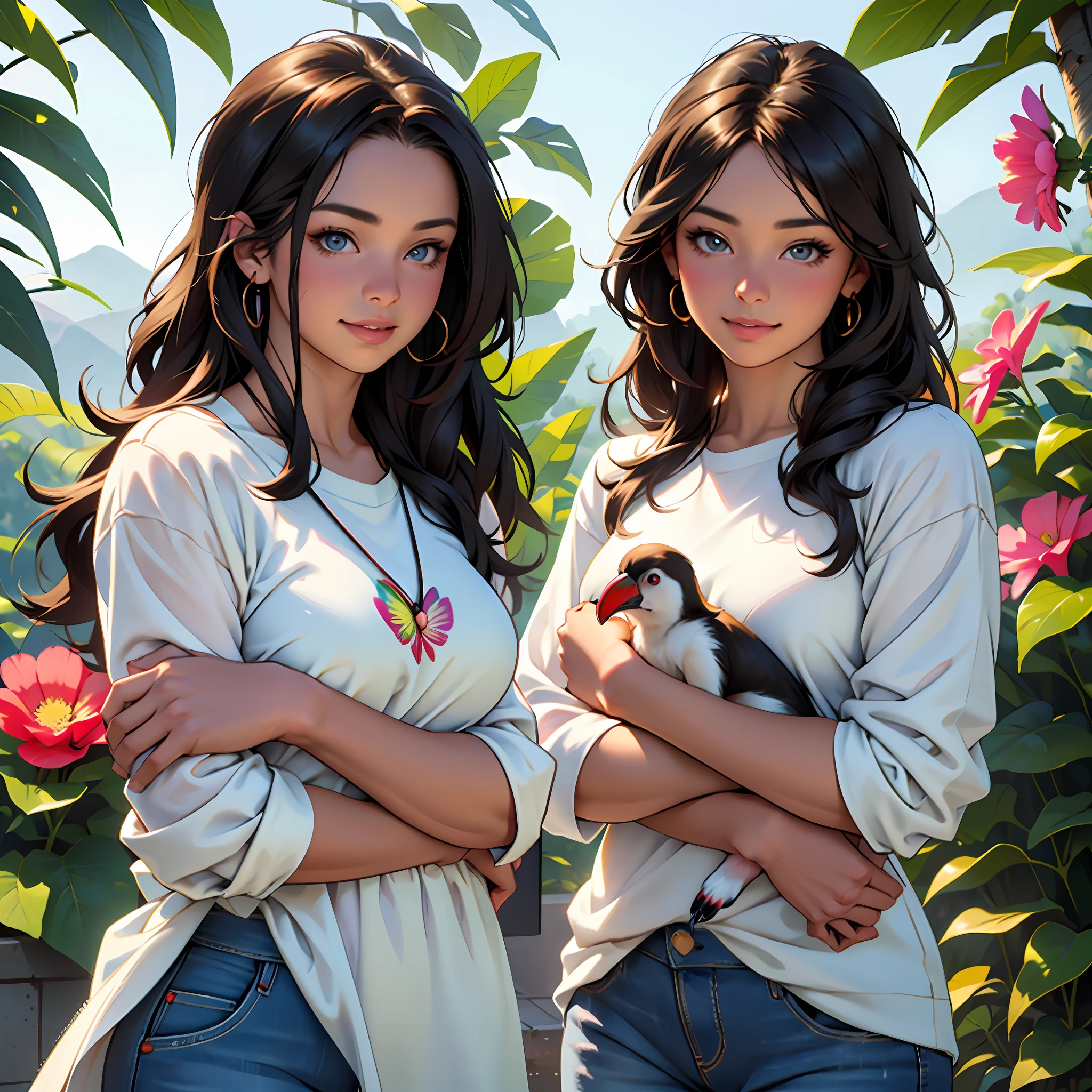 Cute puppy. Beautiful puppy. Adorable puppy. Cute cat. Cute toucan. gorgeous toucan.hummingbirds Gorgeous flower. Realistic Hummingbird beautiful. Portrait of a woman in a white dress, holding a book with delicate hands, expressing beauty and strength. Detailed portrait of an indigenous woman in cartoon style, with beautiful eyes, quick brushstrokes and vibrant colors. Cute puppy. Beautiful puppy. Masterpiece of a cute puppy, with red and white fur. Italian girl posing, detailed face, dark hair, athletic body, wearing red flannel and jeans. Soft hair, happy smile, Italian fof