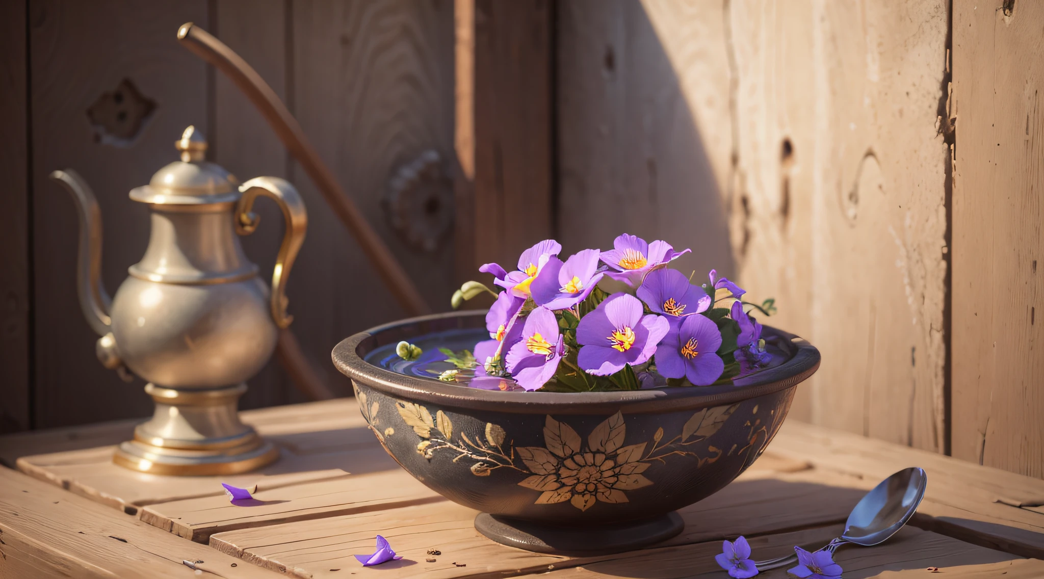 THE NORTH NODE

27TH DEGREE OF AQUARIUS
AN ANCIENT POTTERY BOWL FILLED WITH FRESH VIOLETS
This Symbol shows the ability, or the need, to spread beauty and grace and purity of motive and feelings of contentment. The simpler, more natural responses to problems and society often bring us a sense of refreshment and realignment with what is beautiful. Complications are more easily solved if a fresh and simple approach is taken, rather than the more complicated, intellectual or highly charged emotional responses. This Symbol implies that by keeping your life pure and unclouded by bad news, negative emotions or thoughts, and maintaining a sense of hope and faith, you can not only be healthier, but bring joy to others.
Returning to ancient sources. Flower and herbal remedies. Beauty. Setting standards for society. The mortar and pestle. Dainty, small and lacy things. Pottery bowls. Fresh water.
The Caution: A lack of subtlety. Insensitivity. Shyness. Being a 'shrinking violet'. Being dried up and withered from lack of water or emotions. Being taken advantage of.