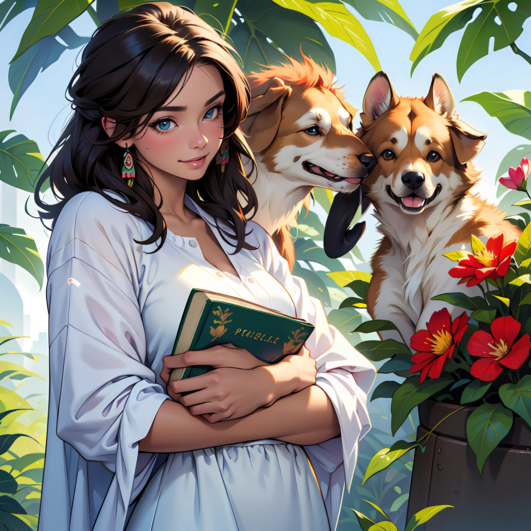 Cute puppy. Cute giraffe. Cute elephant. Beautiful puppy. Adorable puppy. Cute cat. Cute toucan. gorgeous toucan.hummingbirds Gorgeous flower. Realistic Hummingbird beautiful. Portrait of a woman in a white dress, holding a book with delicate hands, expressing beauty and strength. Detailed portrait of an indigenous woman in cartoon style, with beautiful eyes, quick brushstrokes and vibrant colors. Cute puppy. Beautiful puppy. Masterpiece of a cute puppy, with red and white fur. Italian girl posing, detailed face, dark hair, athletic body, wearing red flannel and jeans. Soft hair, happy smile, cute Italian.