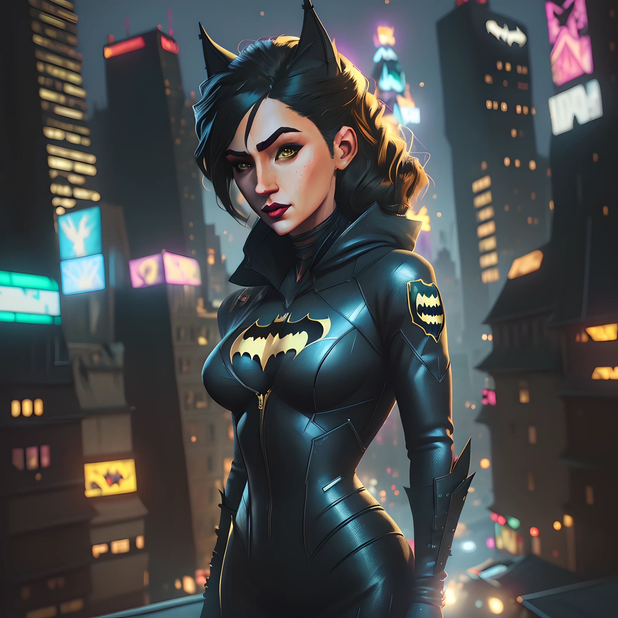 batman catwoman in a city at night, anigirl batman, ross tran 8 k, in the style artgerm, ig model | artgerm, extremely detailed artgerm, alena aenami and artgerm, drawn in the style of artgerm, wojtek fus, style artgerm, in style of artgerm, trending artgerm