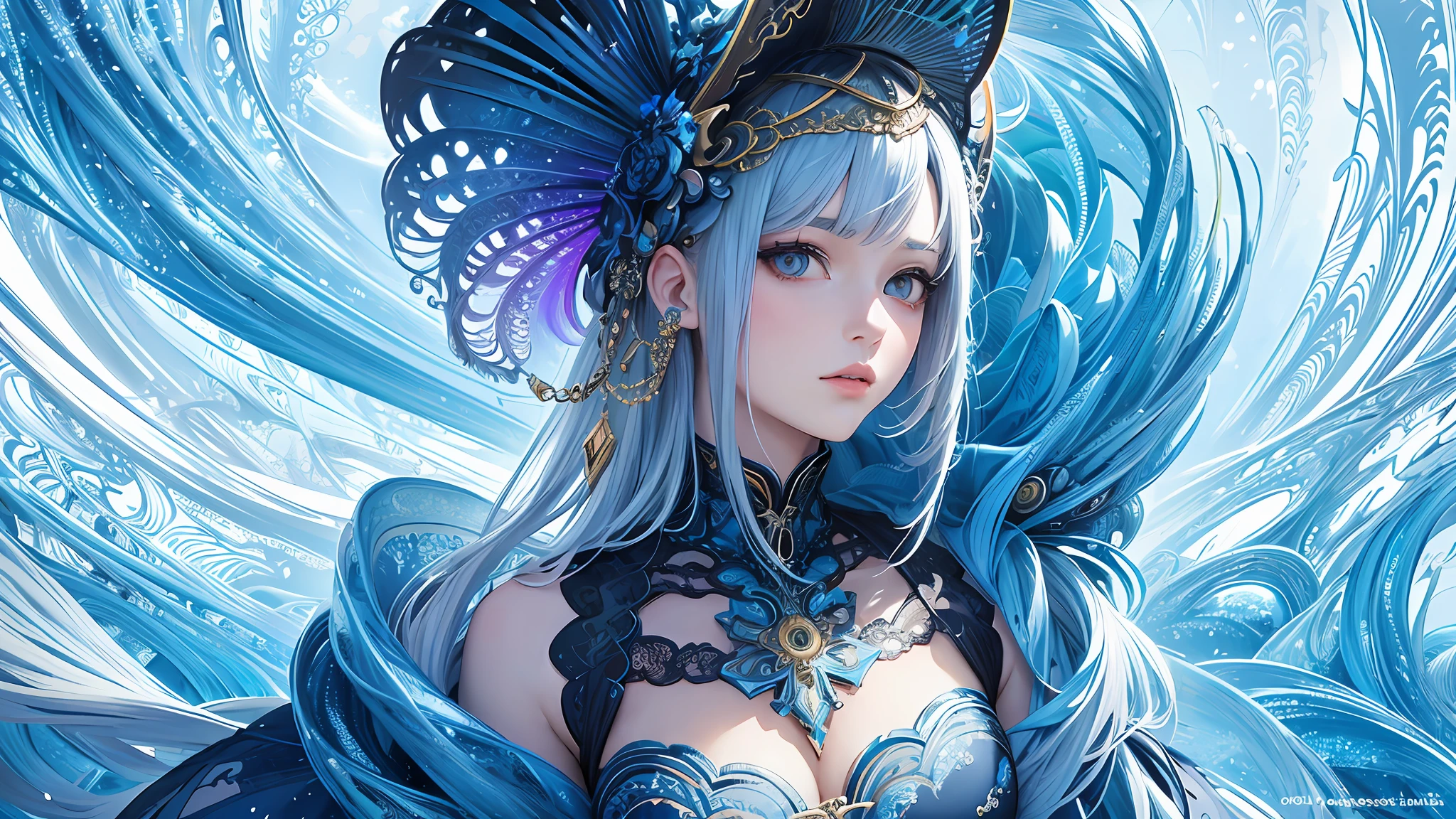 (masterpiece, top quality, best quality, official art, beautiful and aesthetic:1.2), (1girl), extreme detailed,(fractal art:1.3),colorful,highest detailed