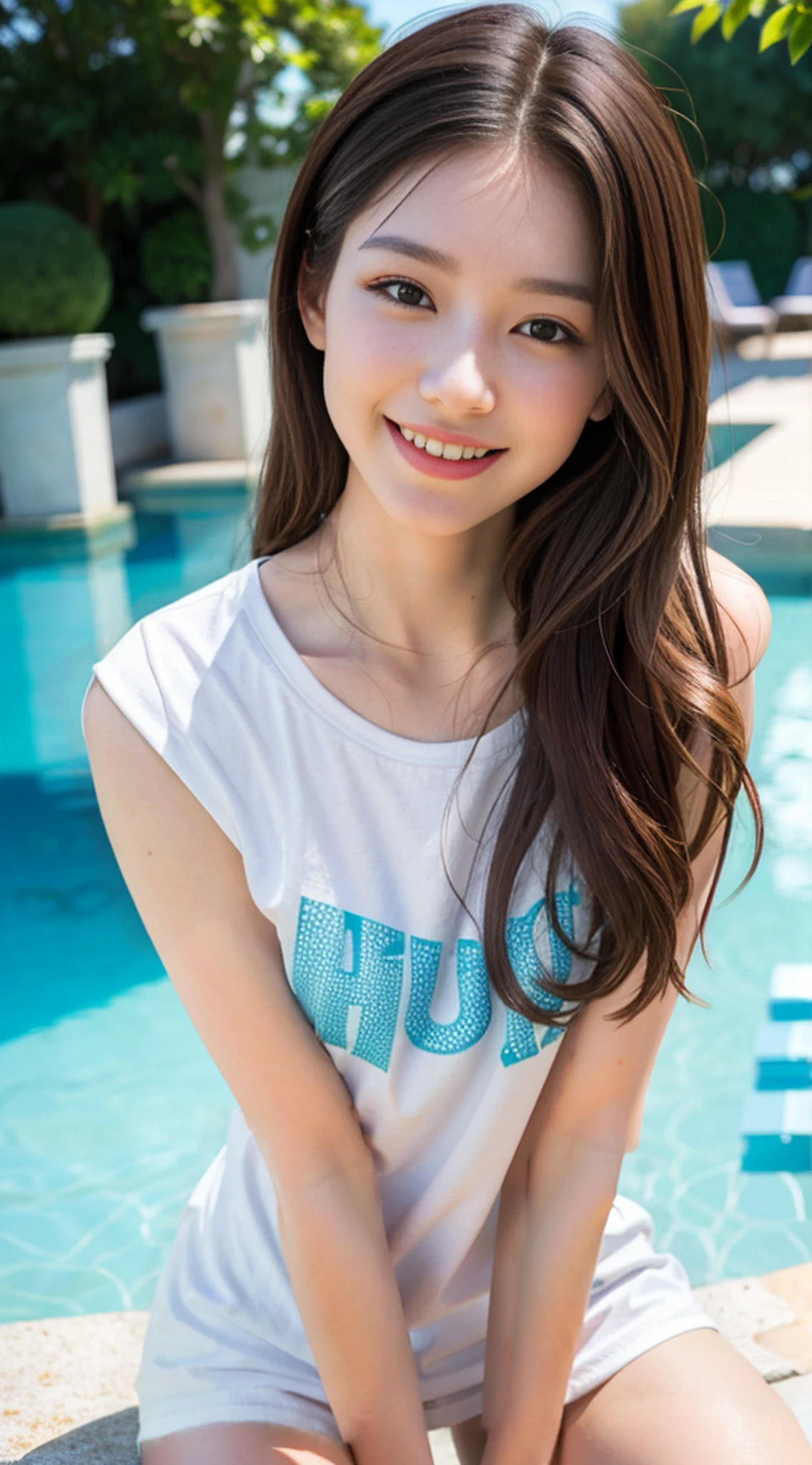Long white T-shirt