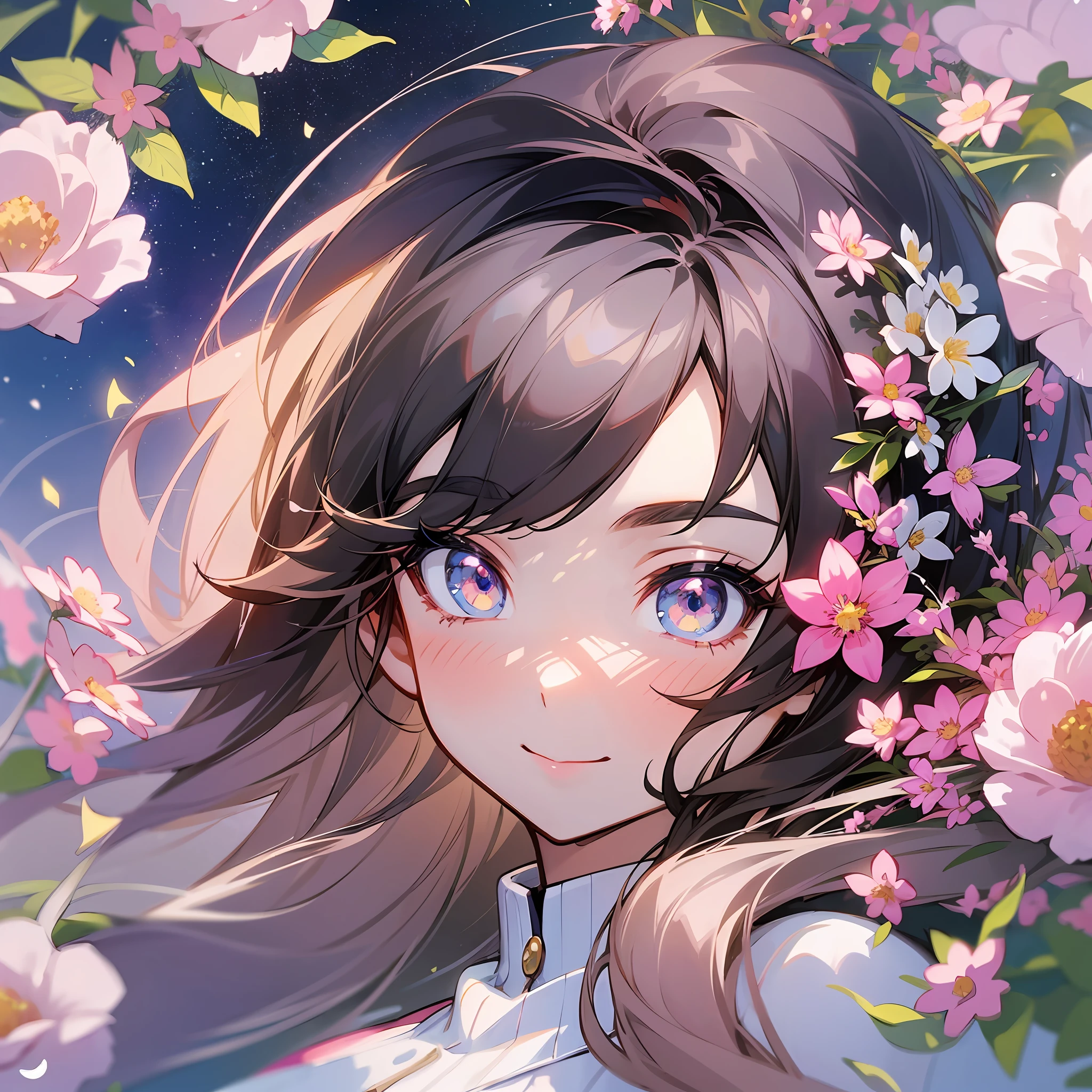 You see a lovely girl with big bright eyes, fine eyelashes and long silky hair. She smiles, as if waving to you. She wore a pink dress with a pair of white high heels, which made her look more elegant and beautiful. Her face is full of youthful vitality, making people feel as if they are in a Shinkai Makoto animation. If you want to use this description to make a WeChat avatar, you can put the girl's head in the center of the picture, and the background can choose to paint some flowers, stars or other cute patterns to enhance the visibility and attractiveness of the whole picture