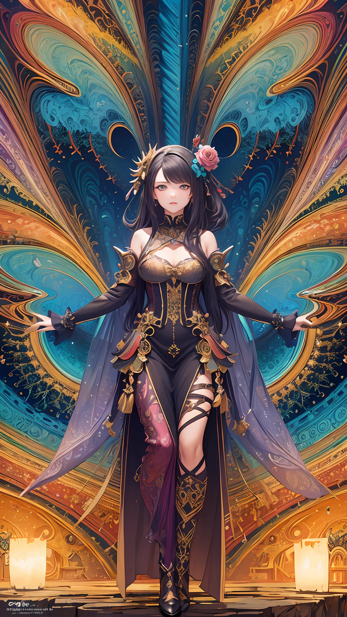 (masterpiece, top quality, best quality, official art, beautiful and aesthetic:1.2), (1girl), extreme detailed,(fractal art:1.3),colorful,highest detailed