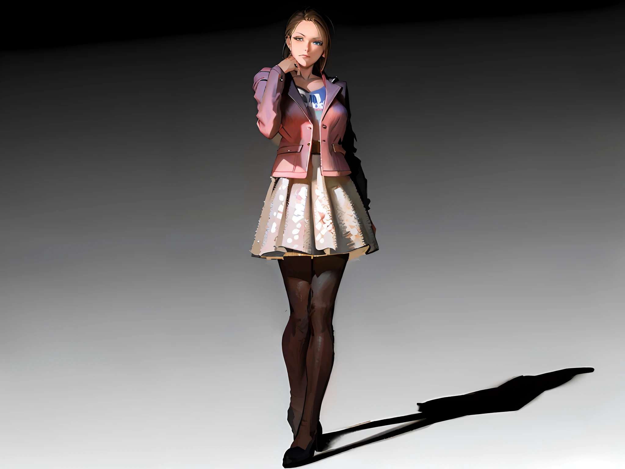 maryms, top quality, (beauty), 1girl, physically based rendering, ultra high resolution, (cowboy shot: 1.5), narrow waist, skinny, leonam, muscular, big blue eyes, long legs, jeans, leather belt, small breasts, puffy eyes, leather belt, (rainy city), shiny skin, facing person, winning posture,