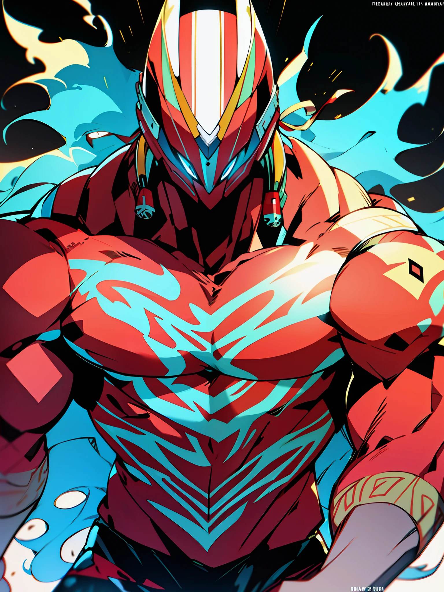 boys, excellent lighting, sidelighting, (), vhsKeeper, background, mixed-language_text, Japanese letters in graffit, style GUILTY GEAR -STRIVE perfect(flat color: 1.3), (magazine_cover: 1.4), (multicolored_background: 1.3), striped_background, card_background, :: comix style by joe madureira :: , perfect and detailed, ultra detailed shirt with abstract design, with Japanese letters print in graffit of the sides of the clothes, image of full body boys fighting next to you with powerful dragons versus tentacle-filled alien creature, with immersive effects, hover effect, tribal tattoo graffiti style background with vibrant colors "ultra HDR" detailed and with focus effect, (masterpiece: 1.2, best quality), (finely detailed beautiful eyes: 1.2), , ((Solo)), (Finely detailed eyes and detailed face:1.3), in various full-body attack poses, (beautiful background: 1.2),futuristic costume, super detailed circular metals Clinging to the arms and pants, fantastic paintings