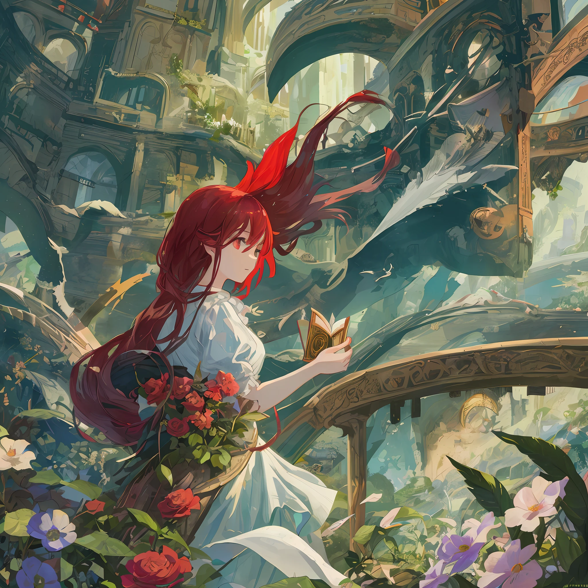 In her vivid imagination, a red-haired girl tightly holds an ancient and mysterious book along with a magical pen. Whenever the pen touches the pages of the book, her imaginative world bursts into life. Like an enchanting spell flowing through her fingers, her imagination transforms into reality all around her. Luxurious flowers bloom at her feet, fantastical creatures soar through the sky, and breathtaking landscapes unfold in the distance. In the world she creates, she is an invincible ruler who can turn every thought into something tangible. However, amidst this wonder, she discovers something unsettling: her powerful imagination begins to encroach upon real life. On her journey of self-discovery, this girl must master her abilities, face the consequences, and uncover the limits between fantasy and reality.