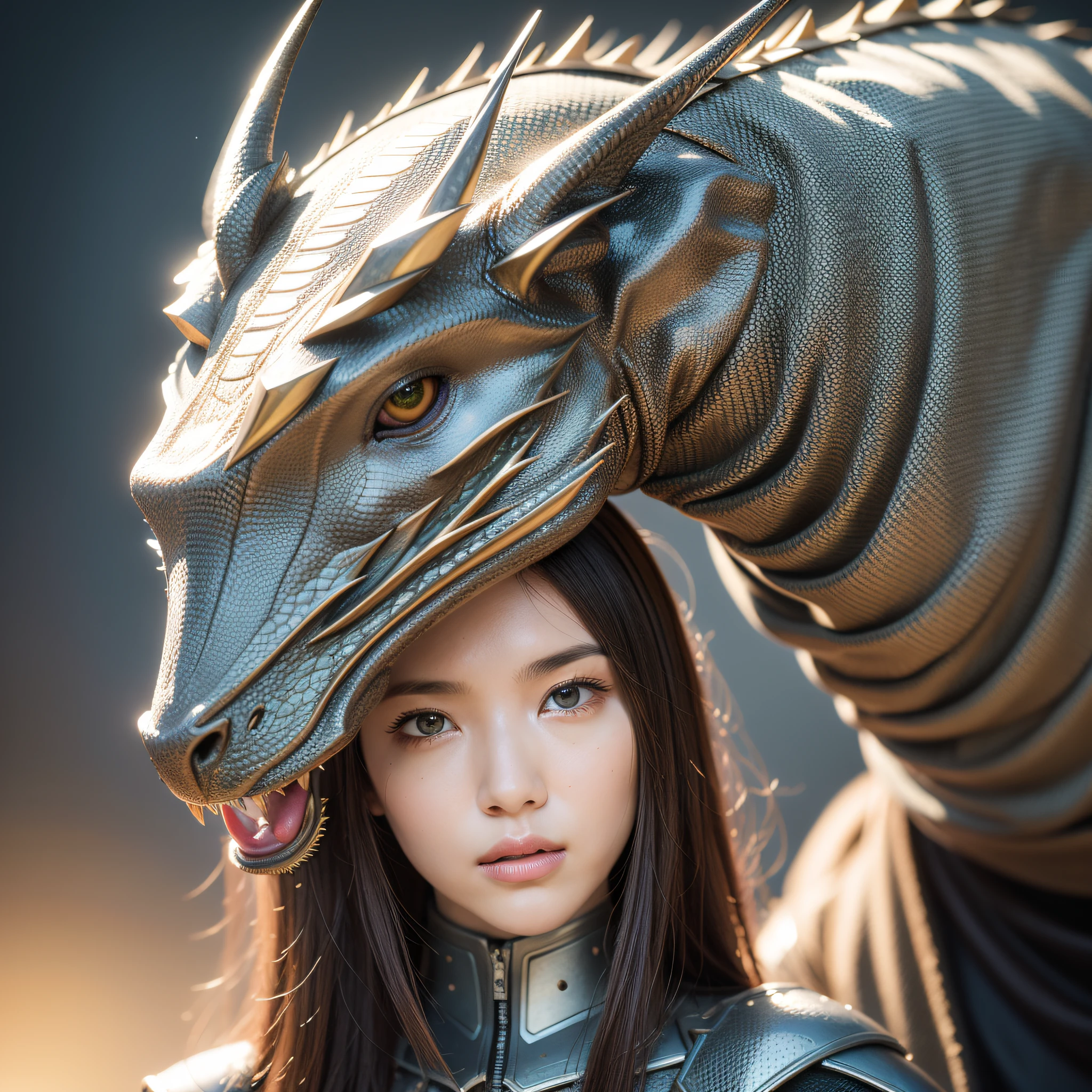 (Best Quality)), ((Masterpiece)), (High Definition:1.3), 3D, (Giant Dragon:1.2) Female (Knight:1.1) Riding on the Back, Dragon Rider, inspired by D&D, Fantasy,(High Dynamic Range),Ray Tracing, NVIDIA RTX, Super Resolution, Unreal 5, Subsurface Scattering, PBR Texturing, Post-processing, anisotropic filtering, depth of field, maximum clarity and sharpness, multi-layer textures, albedo and specular maps, surface shading, accurate simulation of light-matter interactions, perfect proportions, octane rendering, two-tone lighting, low ISO, white balance, rule of thirds, wide aperture, 8K RAW, Efficient Subpixel, Subpixel Convolution, Luminescent Particles, Light Scattering, Tyndall Effect, SFW, (High Detail Skin:1.2), 8K UHD, DSLR, High Quality, Film Grain, Fujifilm XT3, Sharp Focus, Raw Photography, Detail Face, (Detail Skin Pore),(Original) , (Very Detailed Wallpaper) , (Best Quality) , (Masterpiece) , Photo Reality, Realistic, Highly Detailed, (One Girl) , Beautiful Eyes, (Delicate Face) , Perfect Detail, (Best Lighting) , (Ultra Complex Detail)