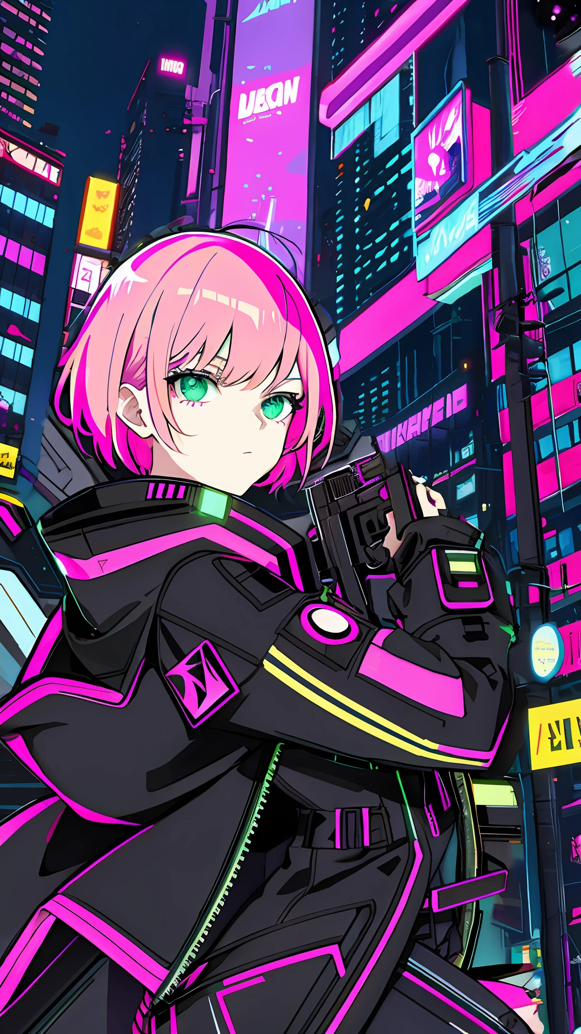 neon, night view, cyberpunk
