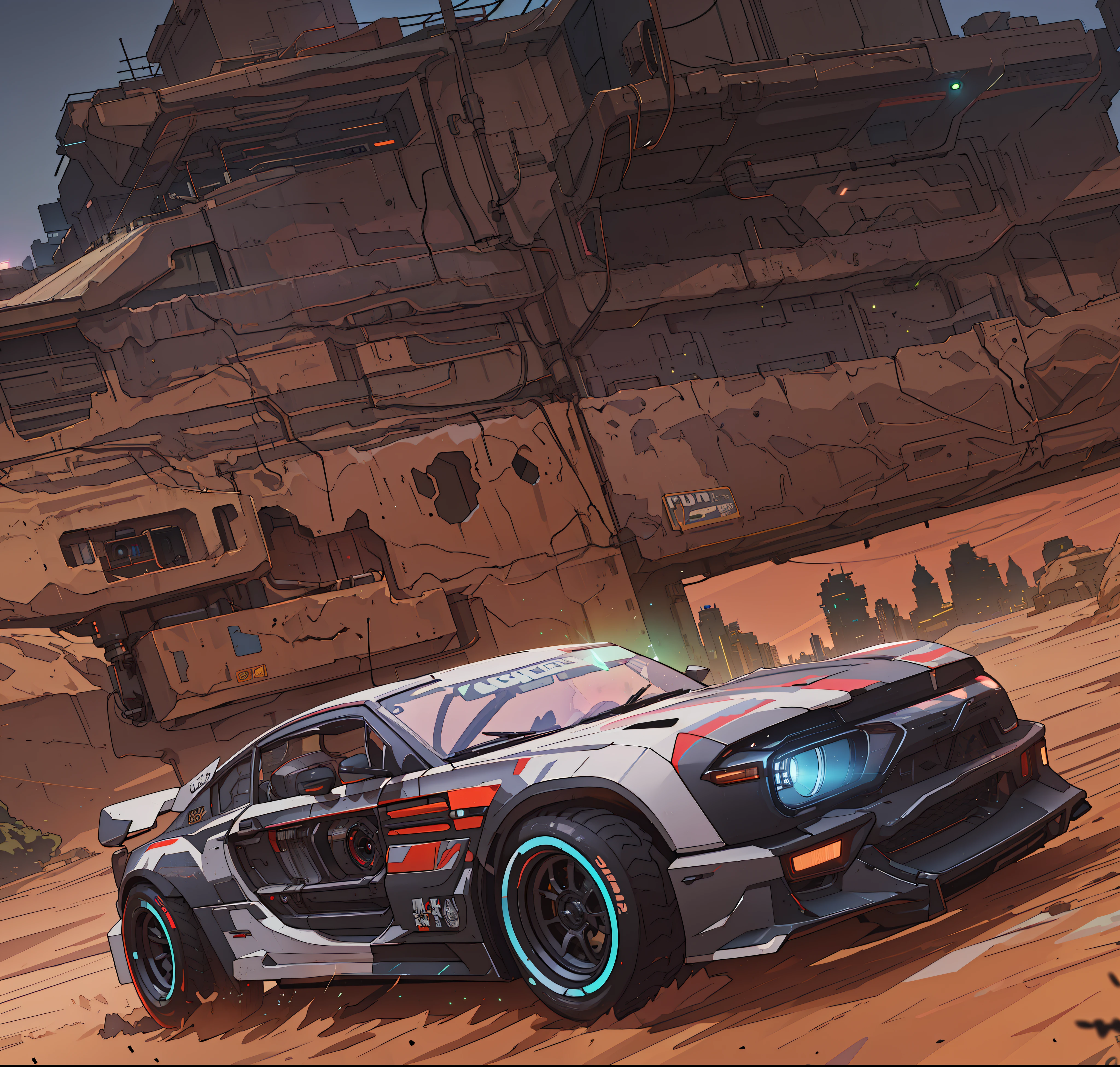 (Masterpiece)+, (Best Quality)+, (Complex Detail)+, cyberpunk car, matte black paint, showroom concept, lens flare, camera artifact, professional photographer, 4k, HDR, longitudinal symmetry