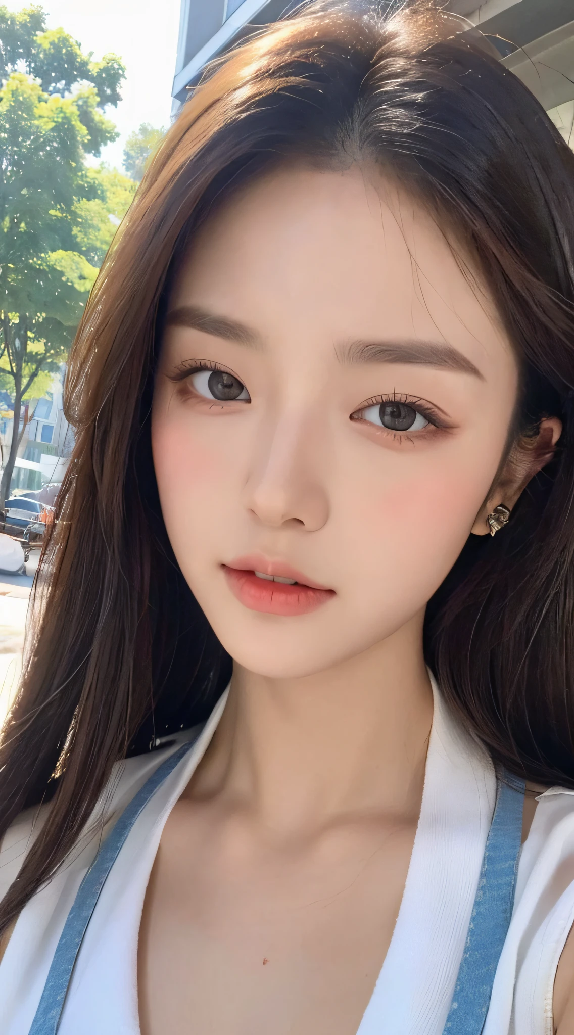 ((Top Quality, 8K, Masterpiece: 1.3)), Focus: 1.2, Cute Girl One, Perfect Beauty: 1.4, Astock: 1.2, (Layered Hairstyle, Beautiful Breasts: 1.1)), (Wet Clothes: 1.1), (Street: 1.3), Black Clear Bikini: 1.1, Highly Detailed Face and Skin Texture, Detailed Eyes, Double Eyelids, Skin Whitening
