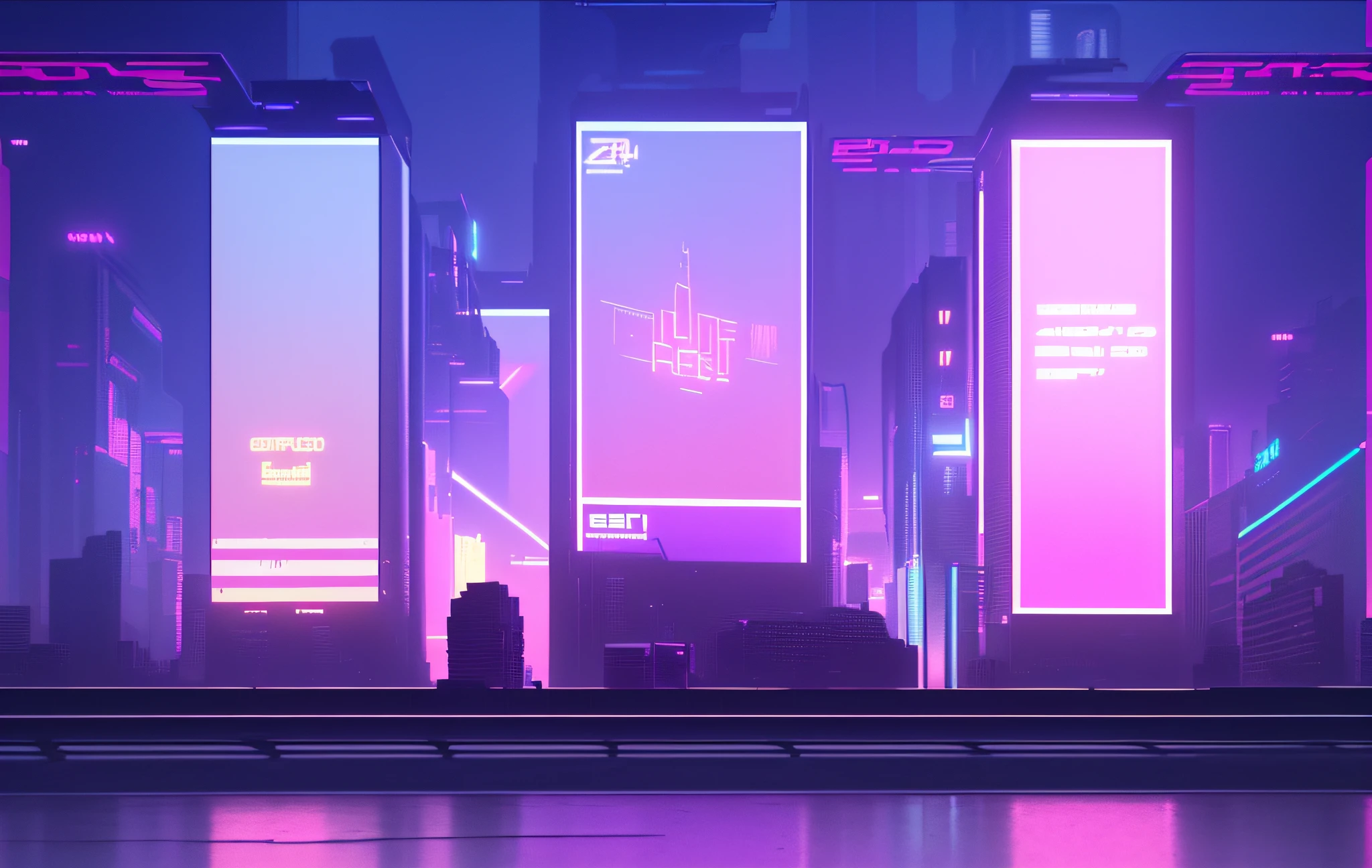 Advertising big screen, Arstation and Beeple height, futuristic art style, Artgem and Beeple masterpieces, Beeple colors, cyberpunk art style, cyberpunk atmosphere, Beeple's style mix, 4 K resolution concept art, fantastic color cyberpunk colors, 4 K concept art, 4K concept art, many details, urban architecture in the background