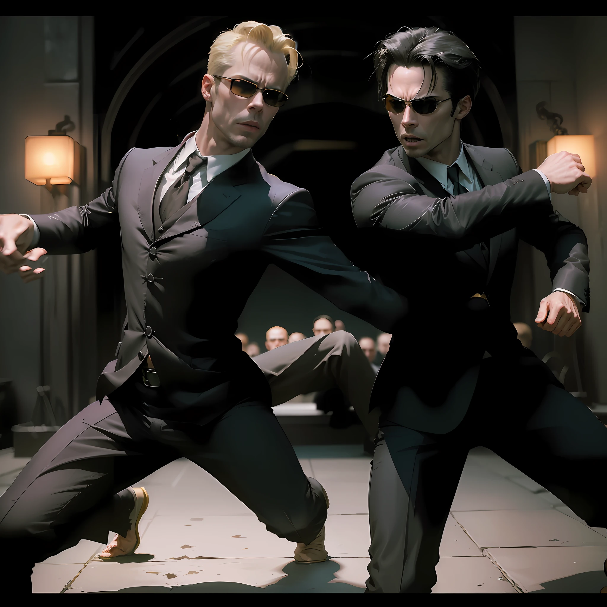 evil looking blond GUY PEARCE face, blond GUY PEARCE in a suit with square sunglasses close up, blond GUY PEARCE in a suit angry, blond GUY PEARCE in a suit with squared sunglasses, square sunglasses