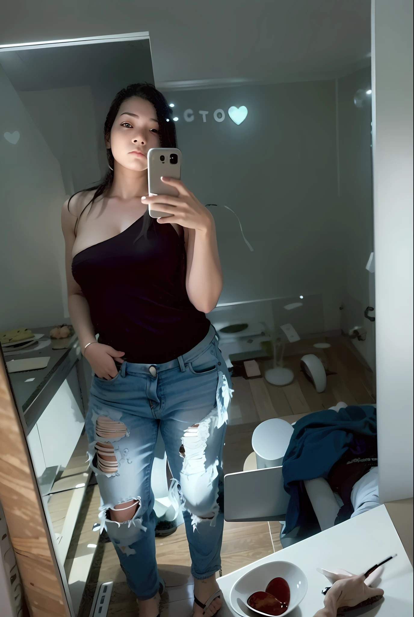 there is a woman taking a selfie in a mirror, 18 years old, 1 6 years old, she is about 2 0 years old, she is about 20 years old, 21 years old, she is about 1 6 years old, 2 2 years old, 1614572159, 2 3 years old