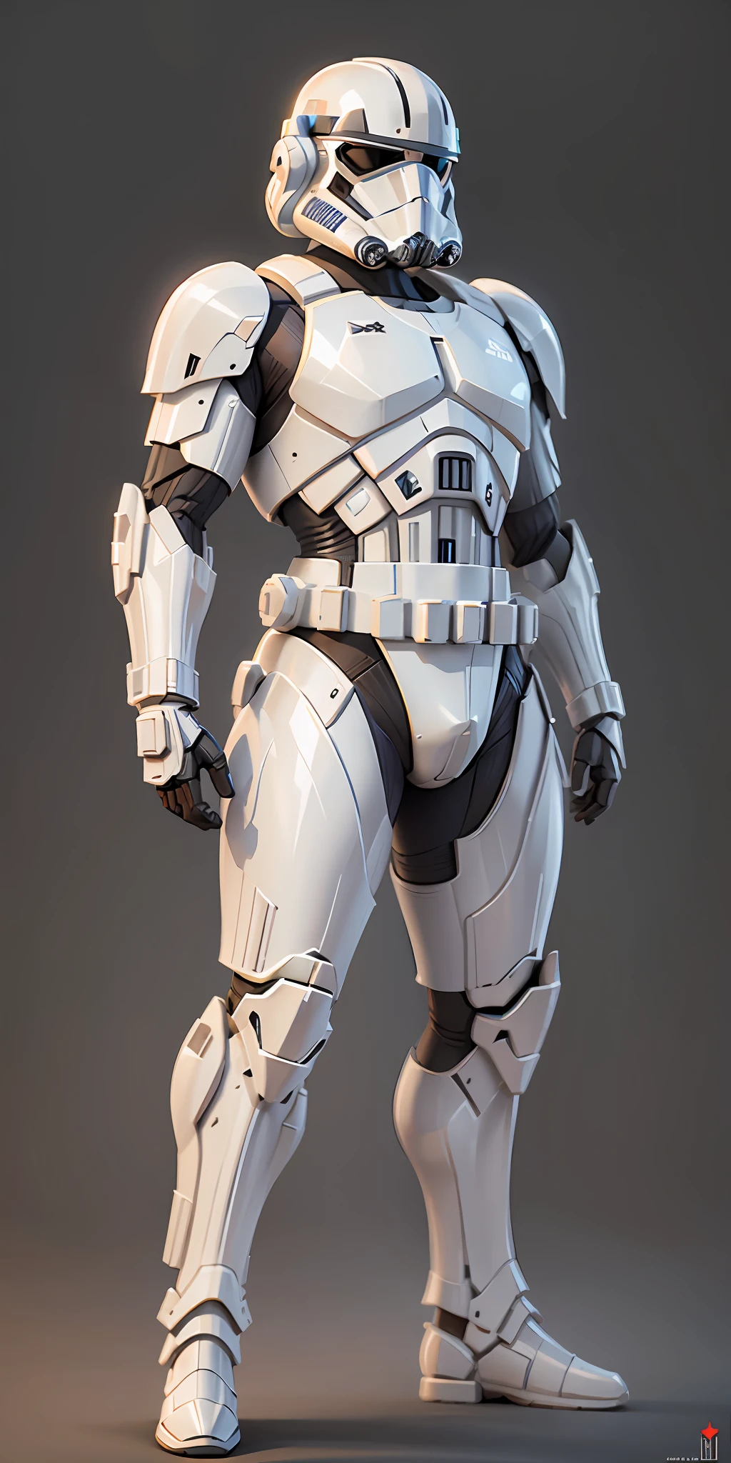 Knight Darth Vader from star wars, frontal, full-length, looking at the camera, facing the audience, standing pose, simple background, three-dimensional light, detailed full-body concept, sleek digital concept art, beautiful full-body concept art, art trend, full-length CGsociety,