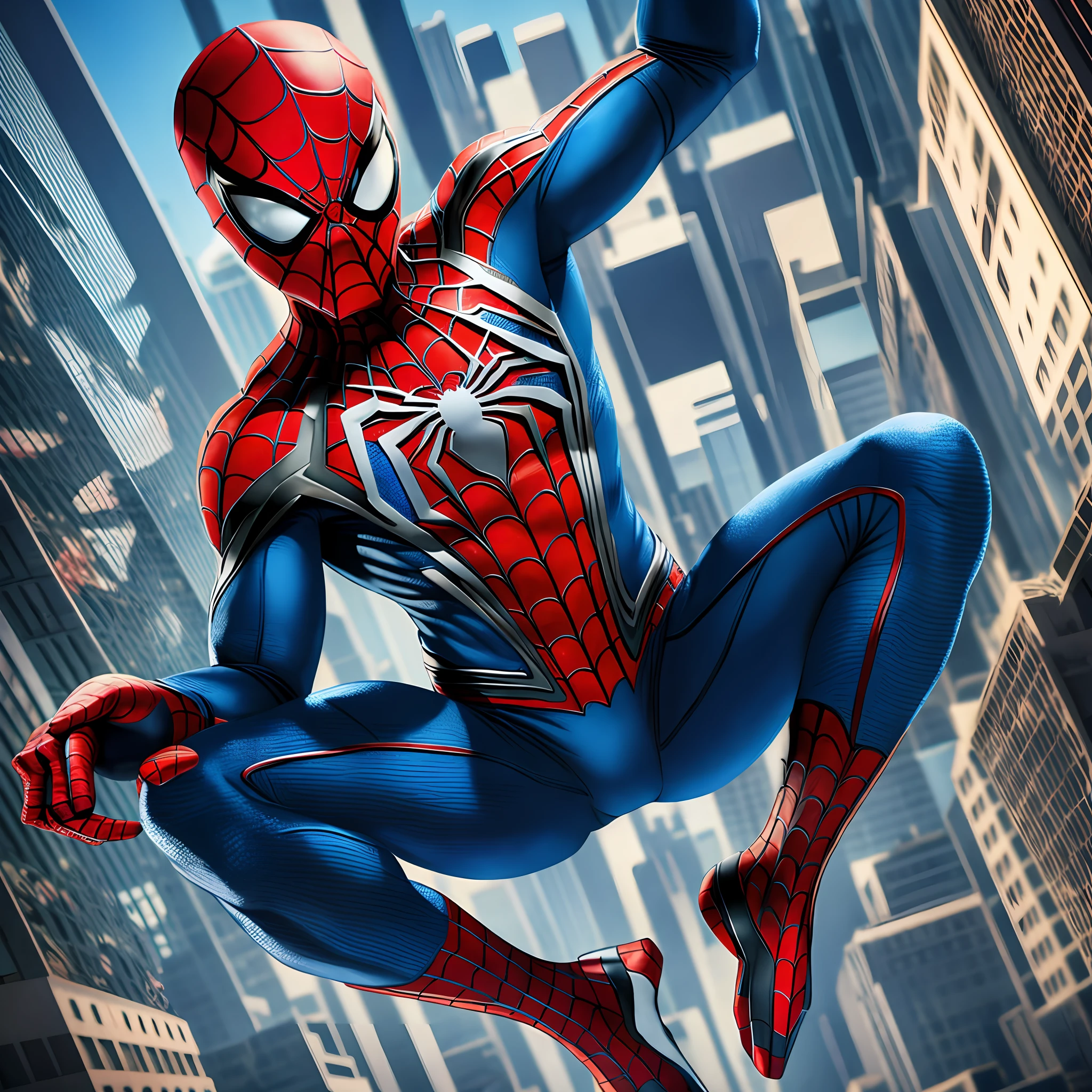 Spider man, Surrealism, 8k, super detail --auto --s2