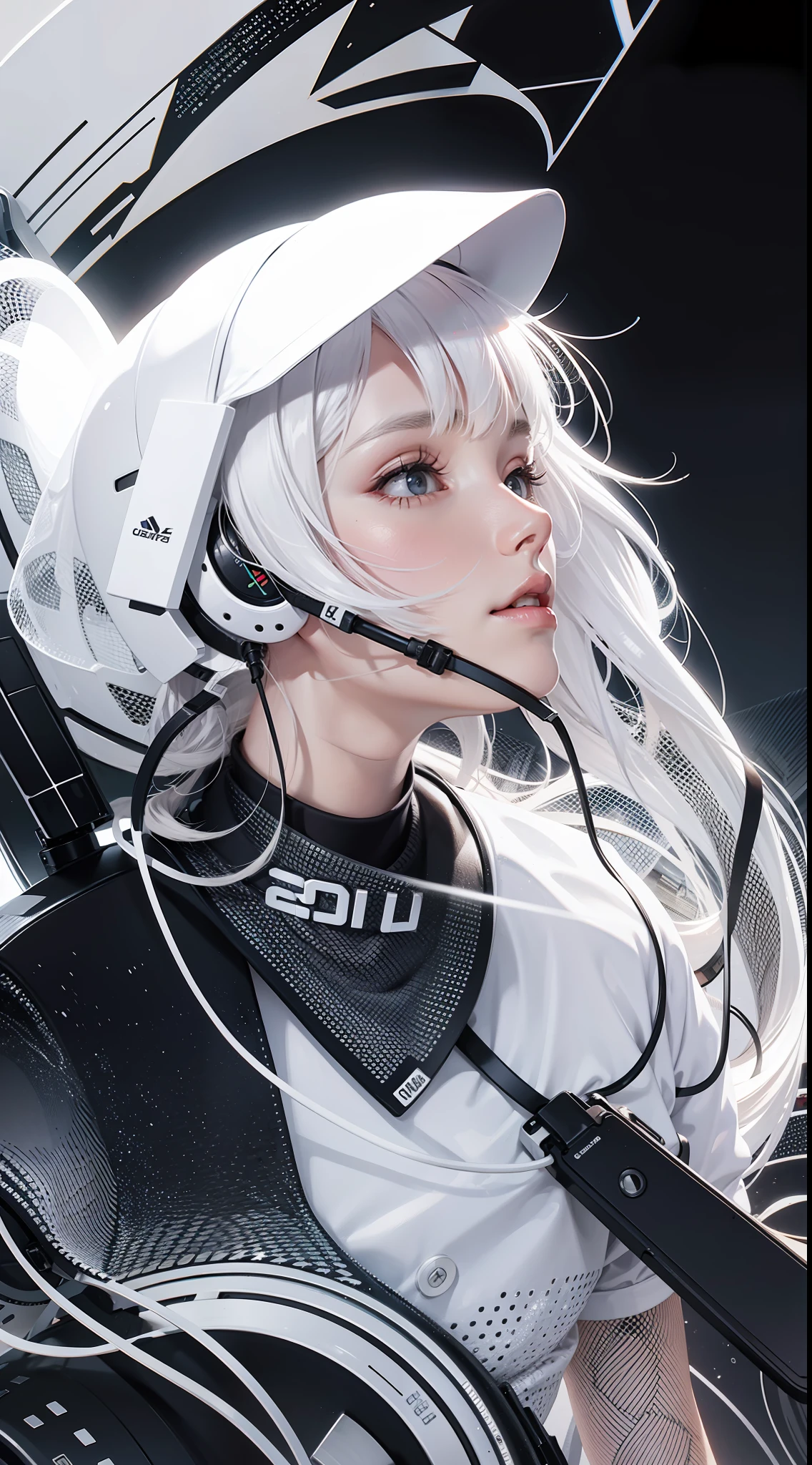 White headphone packaging