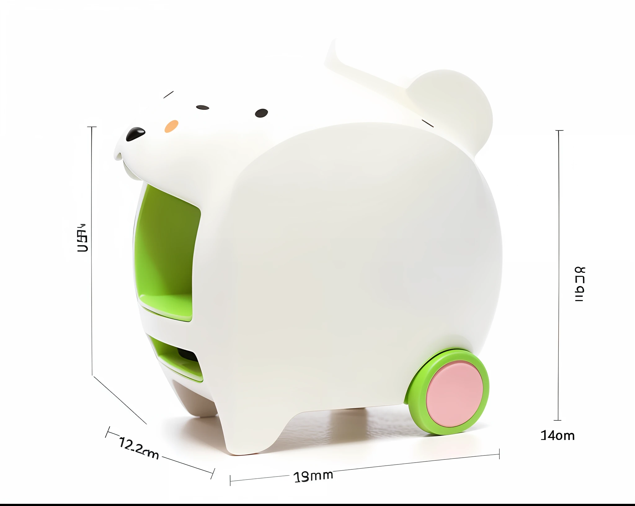Cute kids plant stroller close-up, product photos, animal shape, plant planting, children's interest cultivation, planting cultivation, planting experience, planting interaction, plastic, eco cart, side view, side view, wooden, side view, front and side view, bottom view, kids puzzle, plastic toys, stroller, top side view, high angle view, official product photos, project, ivory, product view